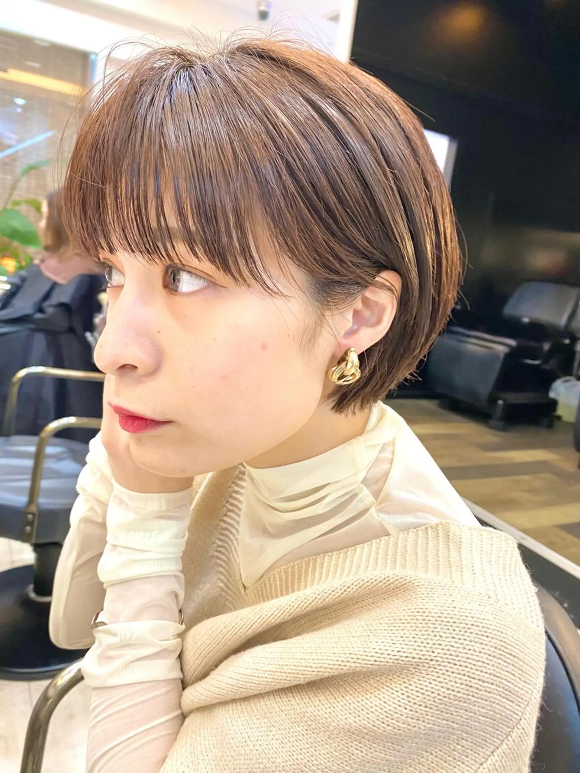 ショート カラー パーマ 丸みショート ベリーショート イルミナカラー 髪質改善 似合わせカット 渋谷✨yuto✨全 メニュー得意です🙏のヘアスタイル