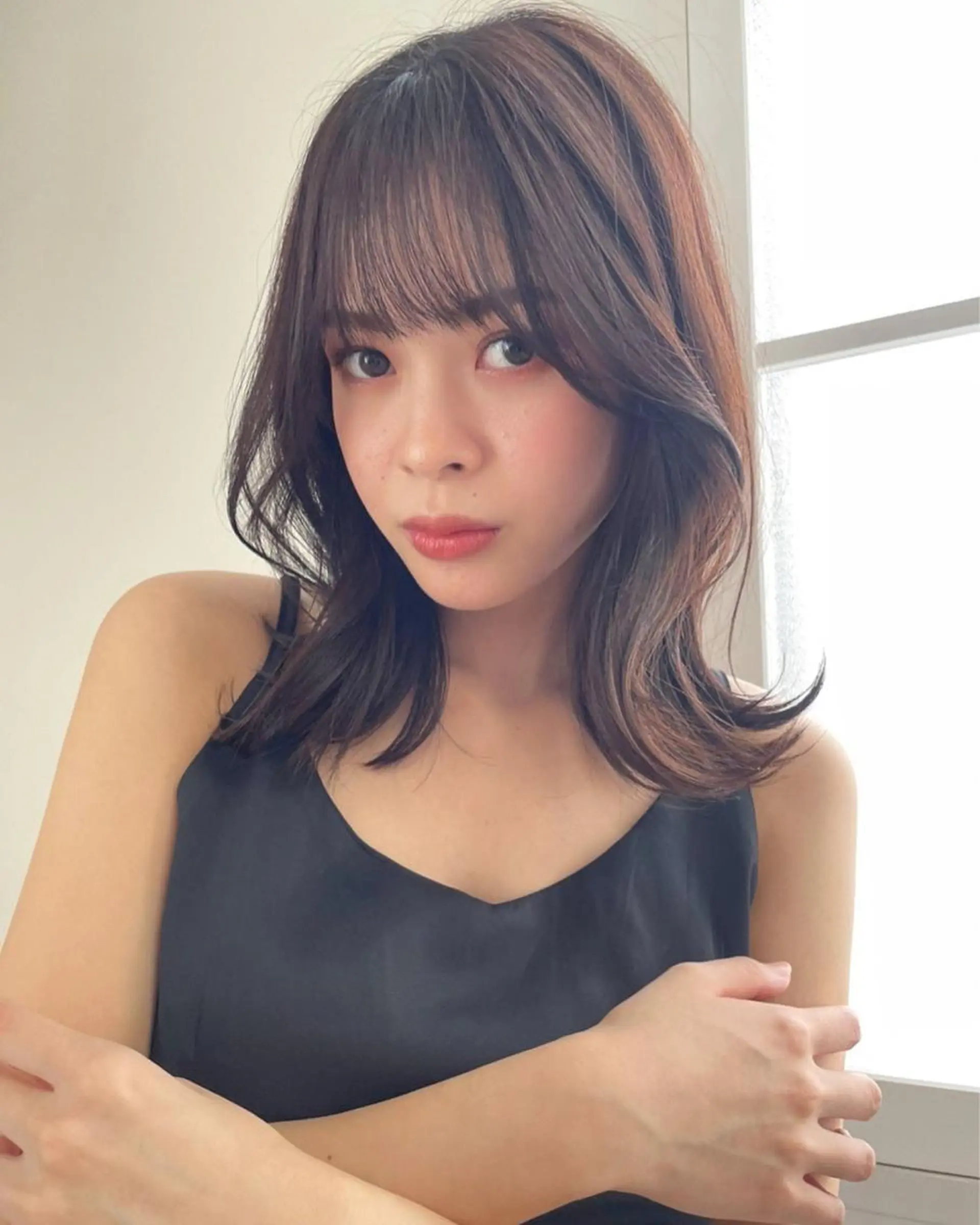 ミディアム くびれヘア 韓国風ヘア カット ヘアカラー トリートメント 韓国/レイヤー NOISM天王寺のヘアスタイル