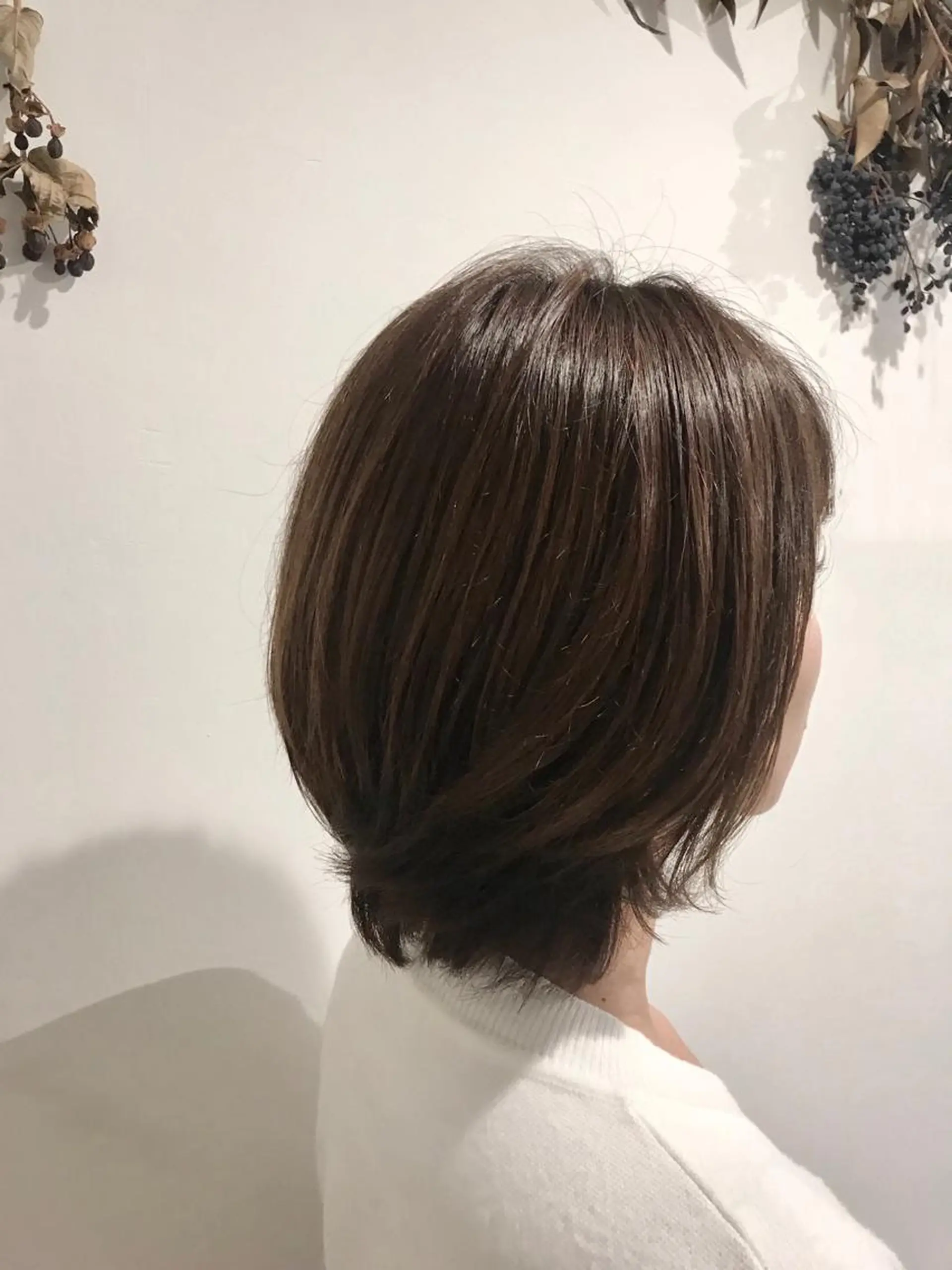 ショート カラー ボブレイヤー アッシュ ベージュカラー ボブ レイヤーカット 河野 行史のヘアスタイル