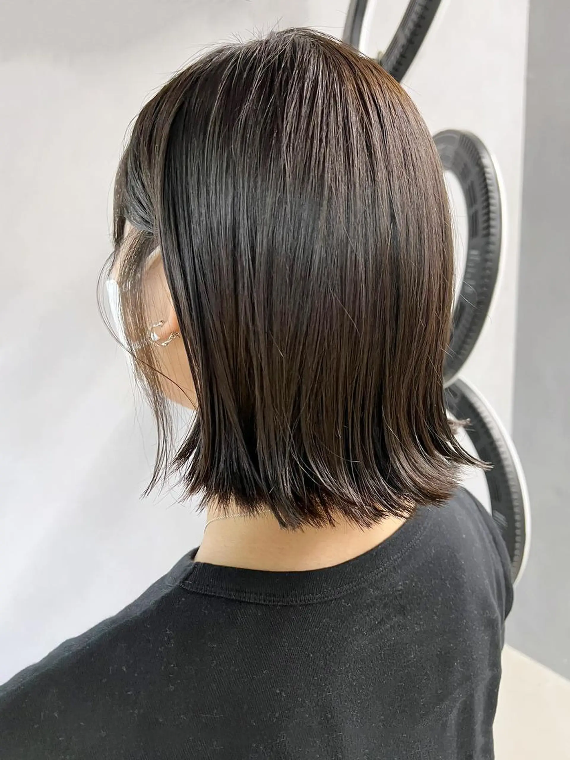 ミディアム カラー パーマ ヘアアレンジ ボブ 外ハネヘア カット ヘアカラー トリートメント ITbyALBUM 中野店のヘアスタイル