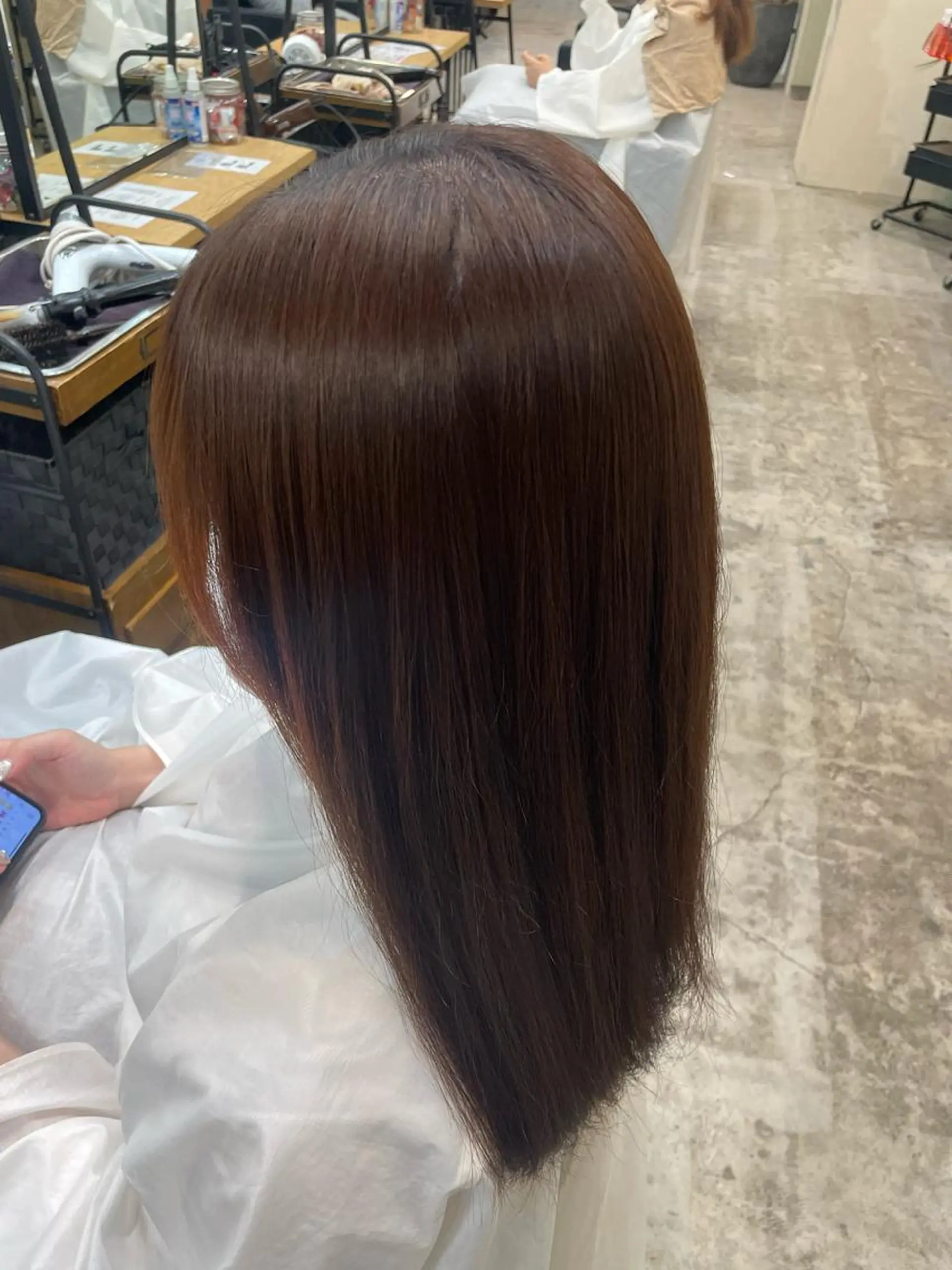 ロング 縮毛矯正 似合わせカット‪// 鶴我万唯華のヘアスタイル