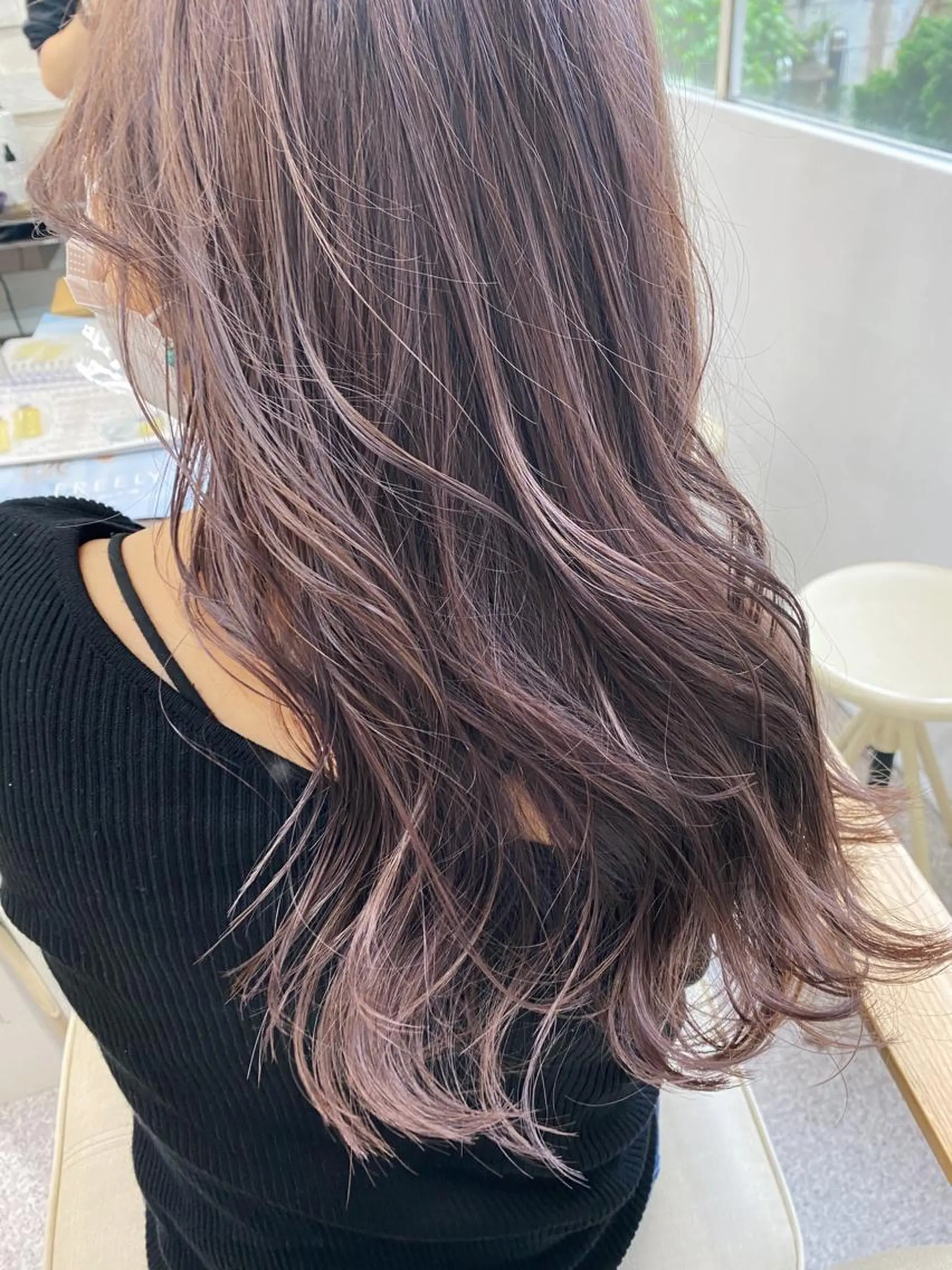 セミロング カラー カット ヘアカラー トリートメント レイヤー/ウルフエク テブリーチ磯部ユズキのヘアスタイル