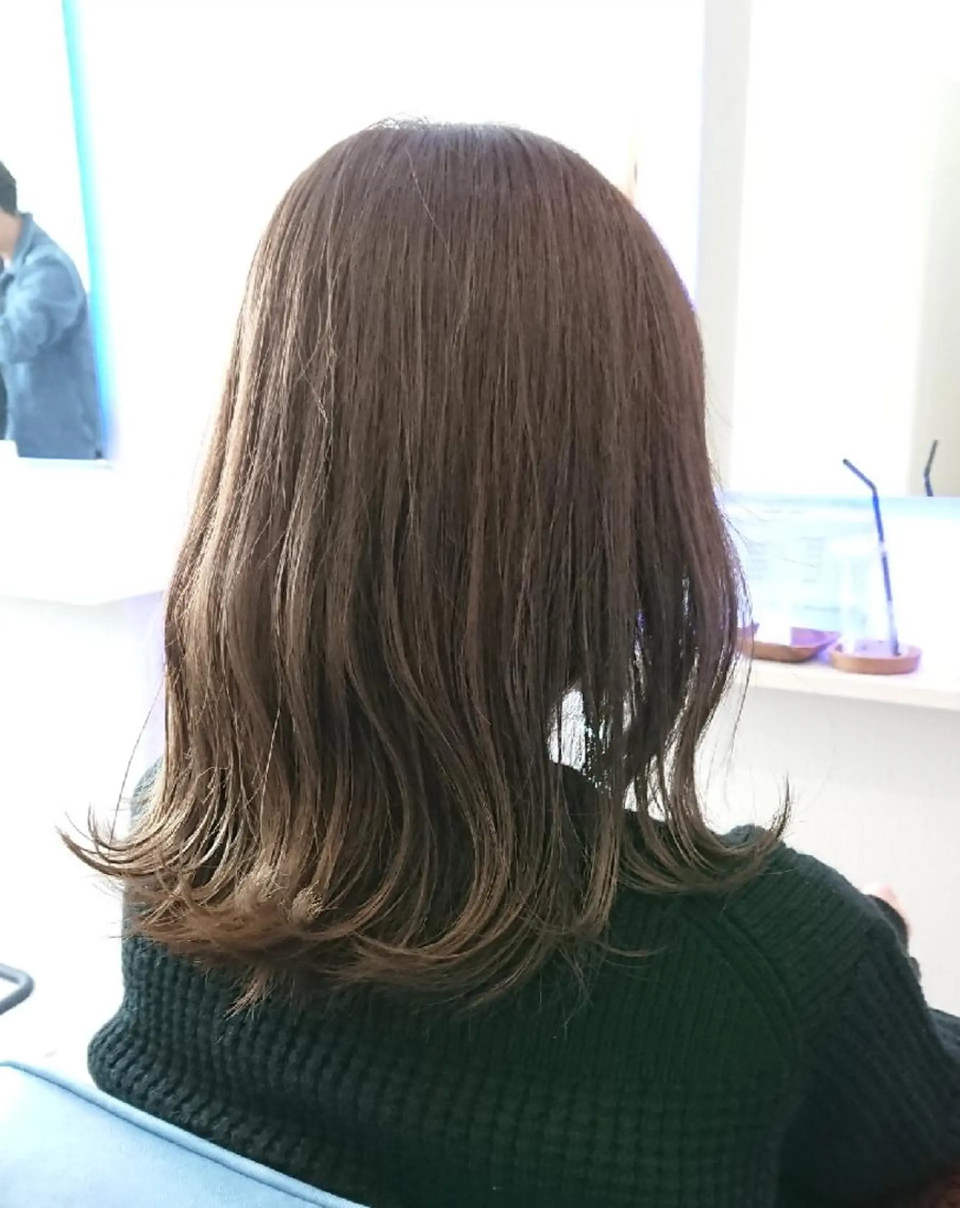 セミロング ヘアアレンジ カラー 小林 伸行のヘアスタイル