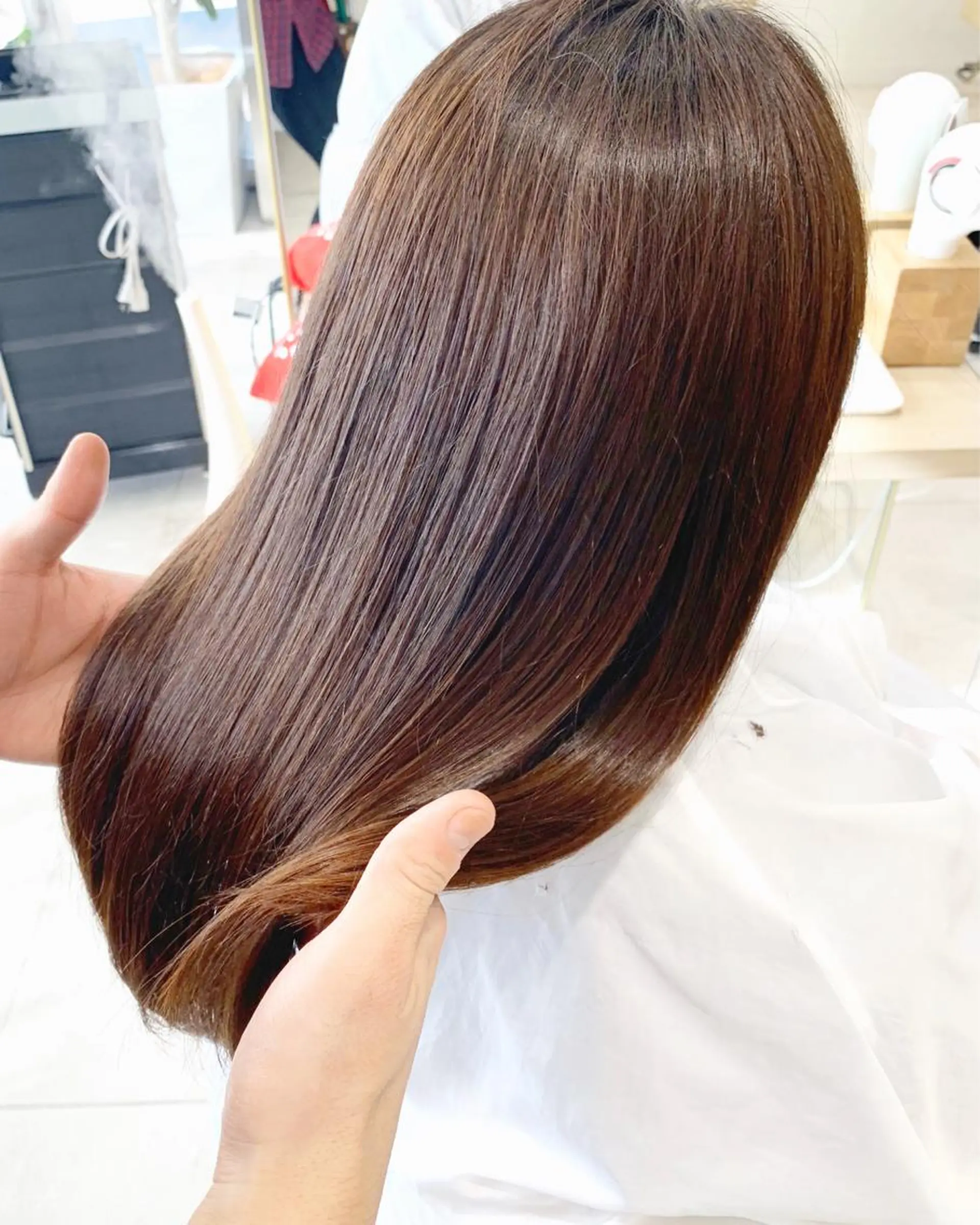 セミロング ボブ くせ毛 顔周りカット 髪質改善 韓国風ヘア ヘアカラー トリートメント 透明感×髪質改善🧸 韓国ヘア　武田涼のヘアスタイル