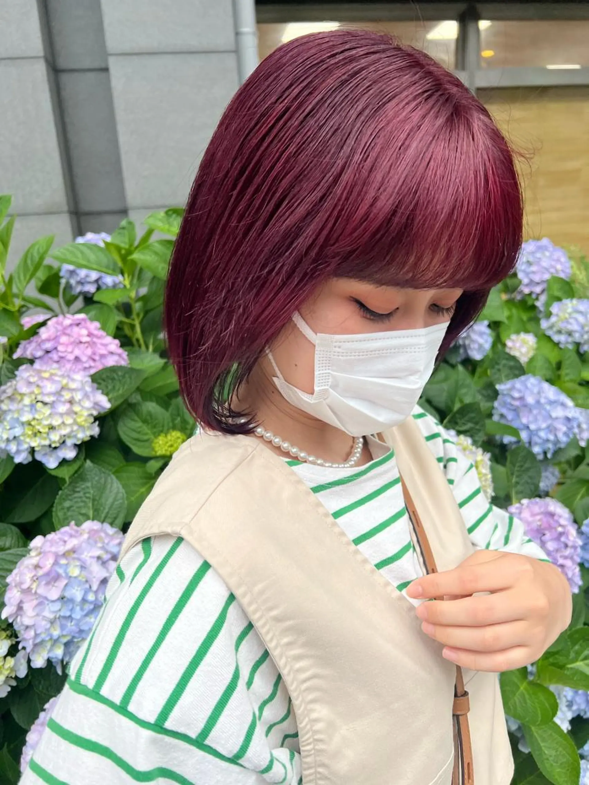 カラー ブリーチ ケアブリーチ レッドカラー SOYONなんば店 ／韓国風のヘアスタイル