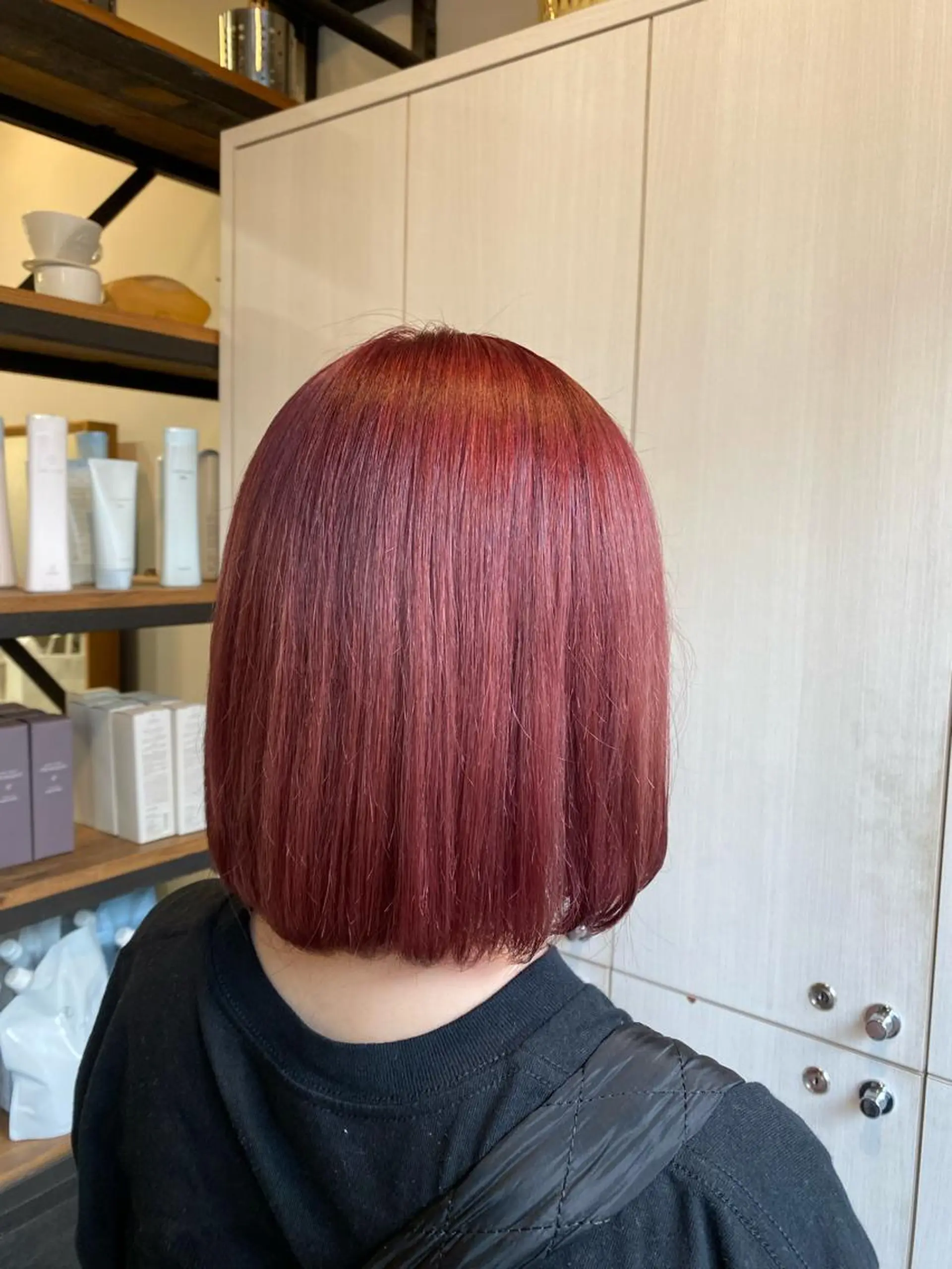ミディアム ヘアカラー つじ みさきのヘアスタイル