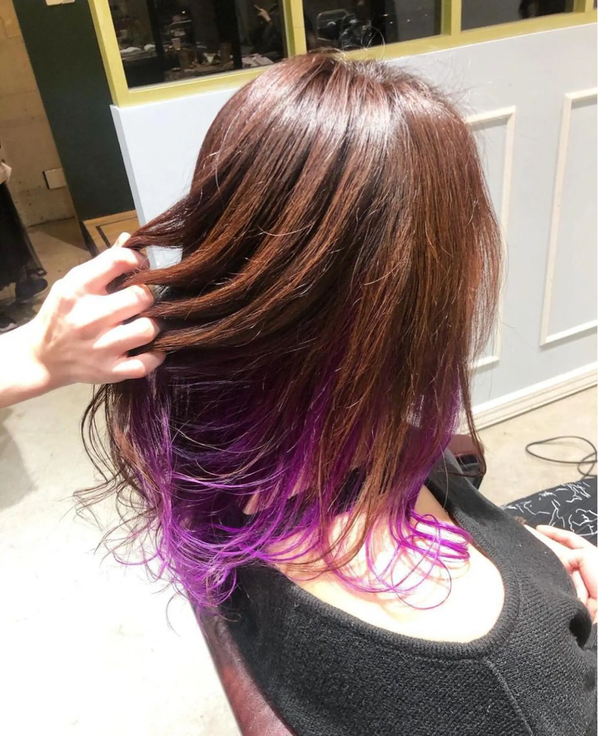 セミロング パープルカラー 💎清水隆宏💎 TOPSTYLISTのヘアスタイル