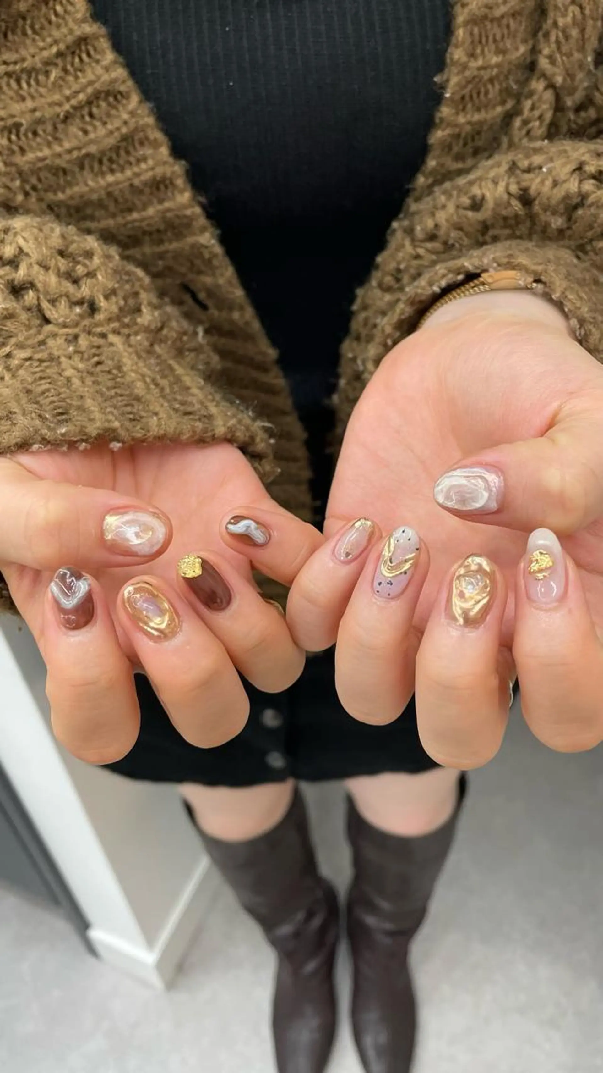 ネイル 冬ネイル nail＊ runa🌻のネイルデザイン