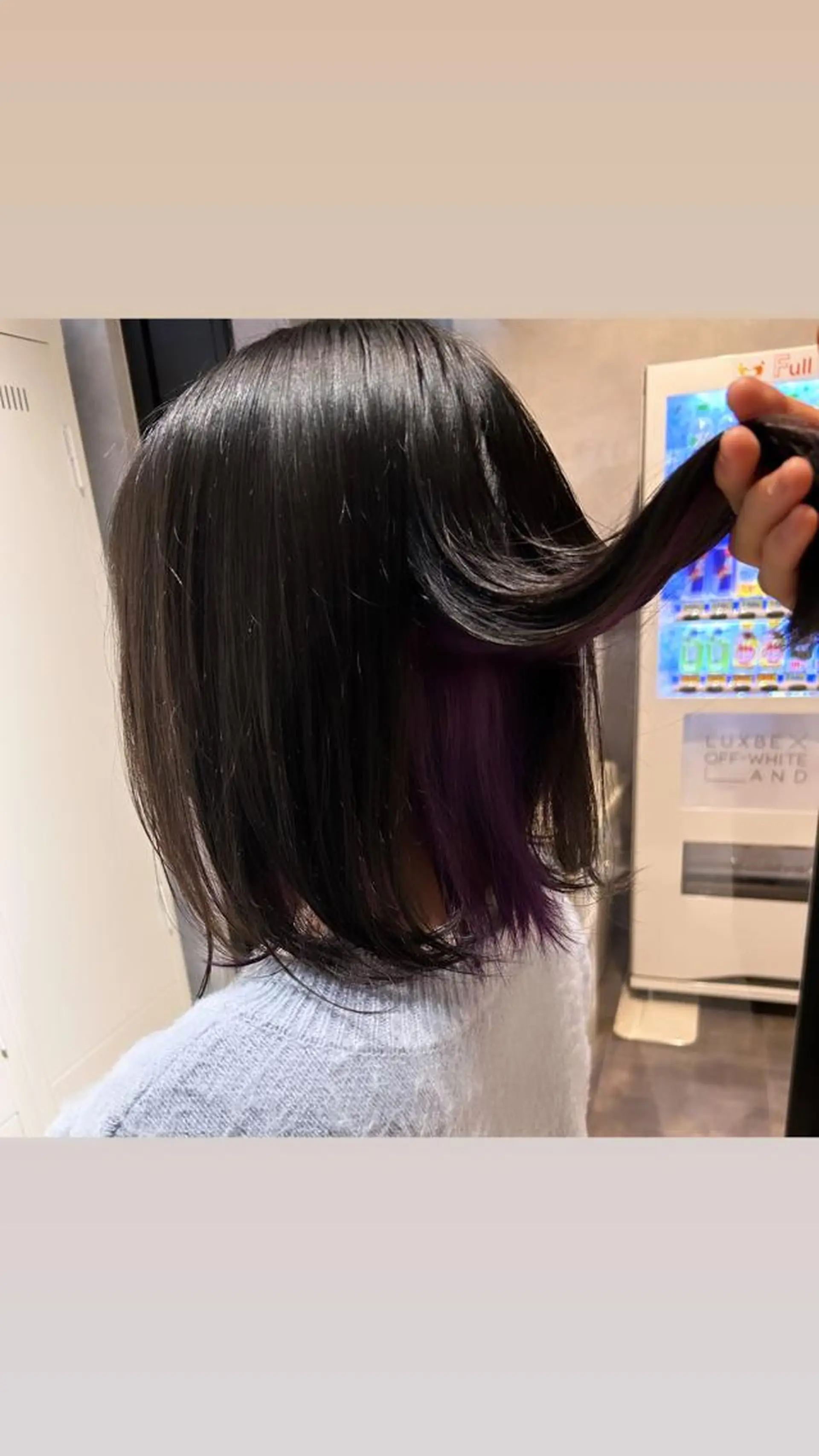 ミディアム パープルカラー Hui.所属・縮毛矯正・髪質改善 特化 出納 直起のヘアスタイル