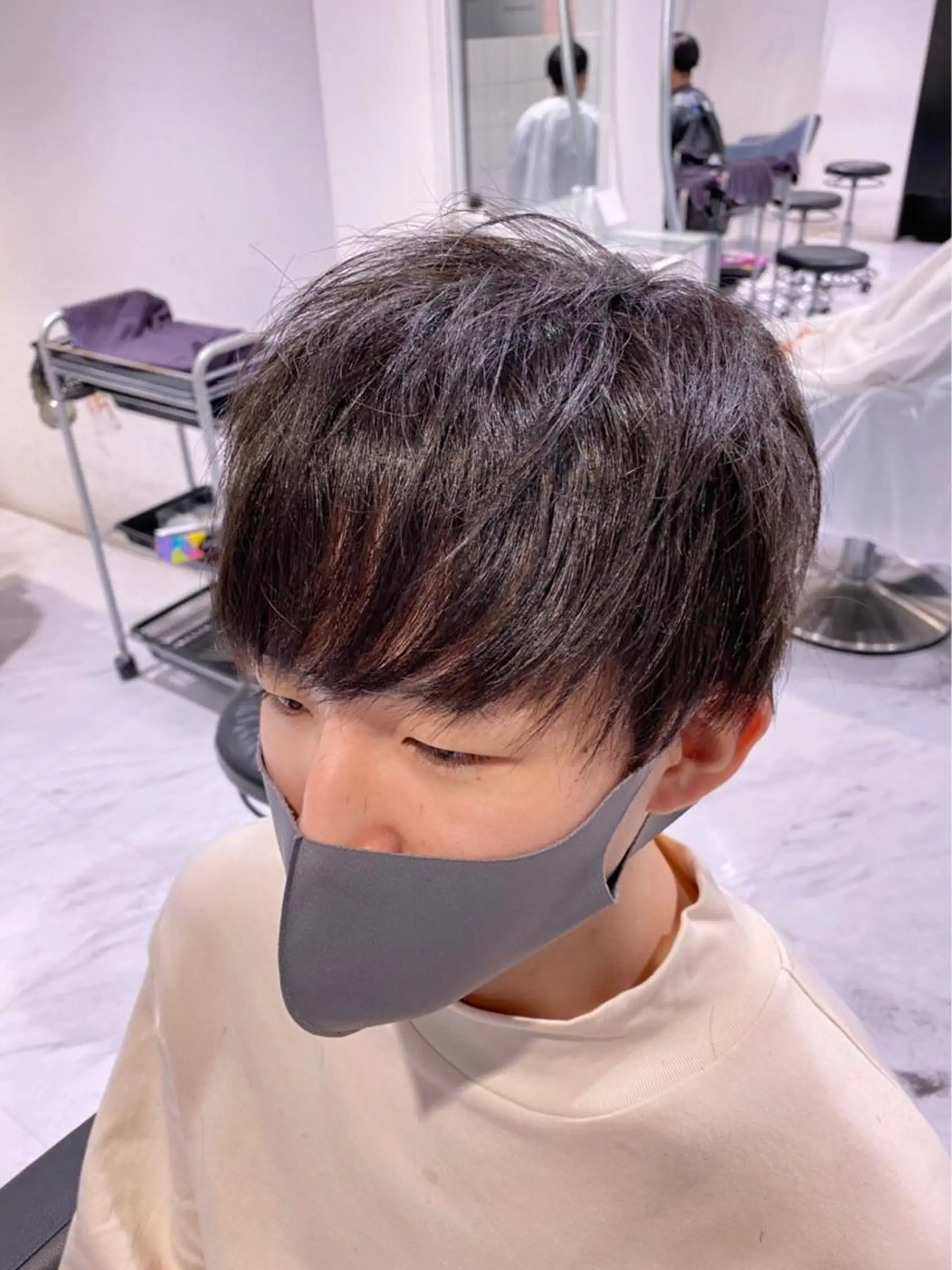 ミディアム カラー ヘアアレンジ ヘアカラー トリートメント ヘッドスパ ヘアセット ✨【公式】渋谷メンズ サロン BLUCK✨のヘアスタイル