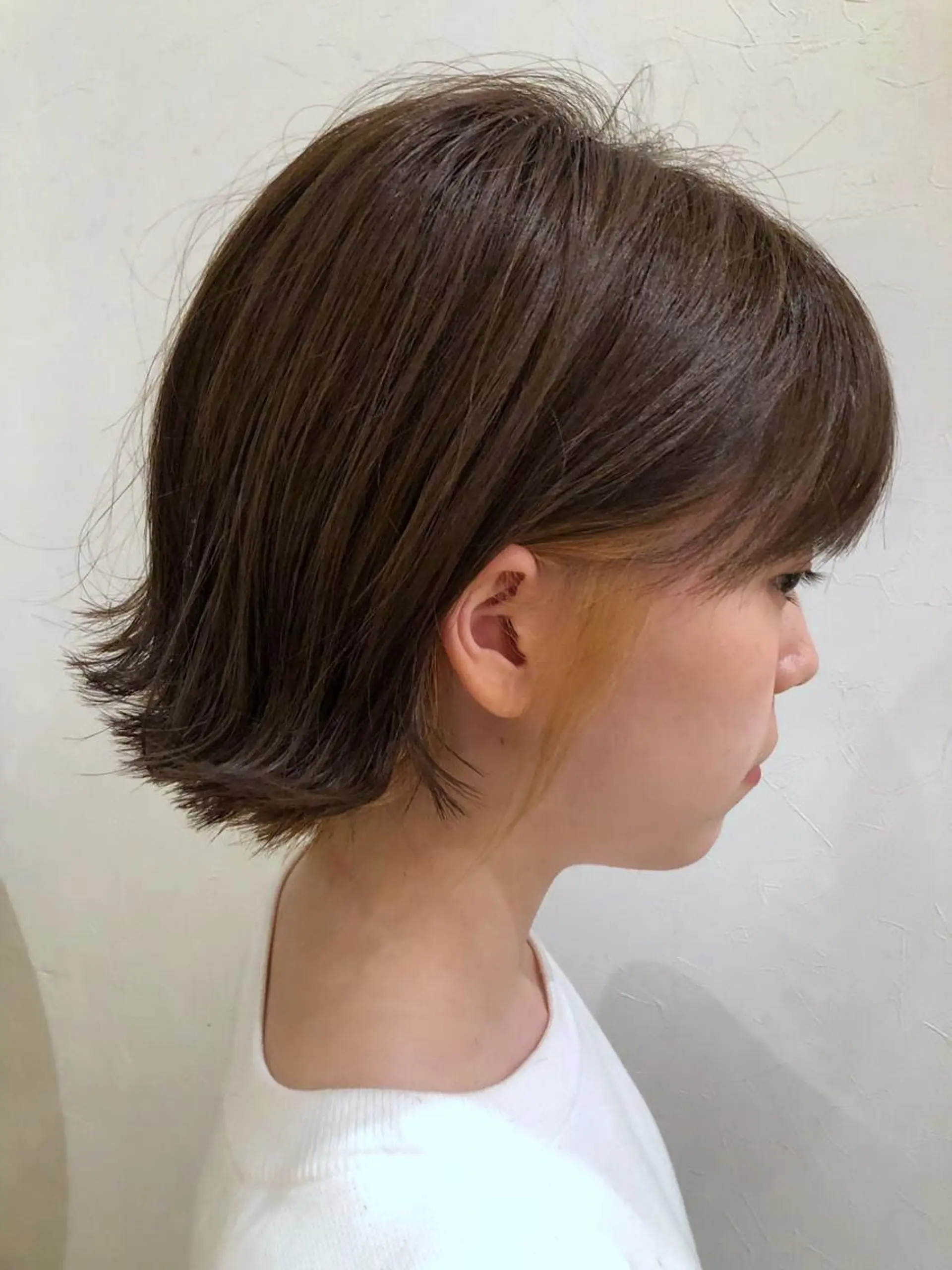 ミディアム カット ヘアカラー トリートメント パーマ/透明感カラー /ボブ/吉田一生のヘアスタイル