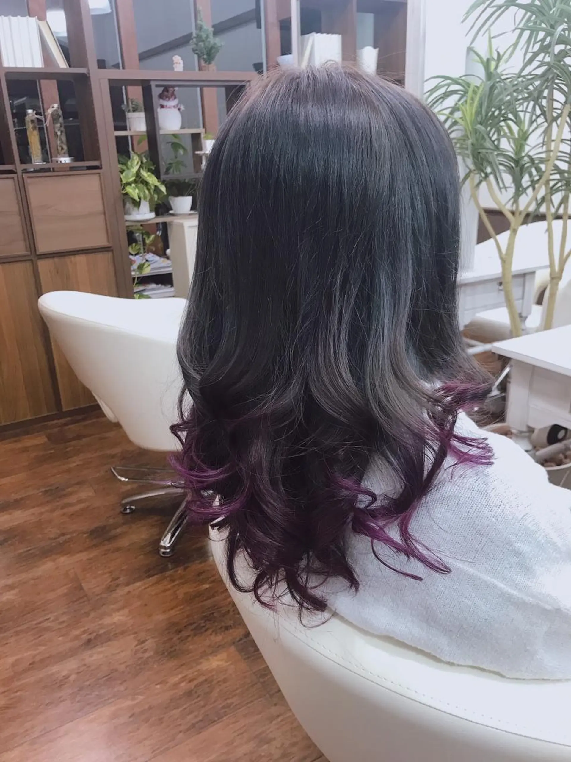 セミロング カラー 細川武琉 Aqua limeのヘアスタイル