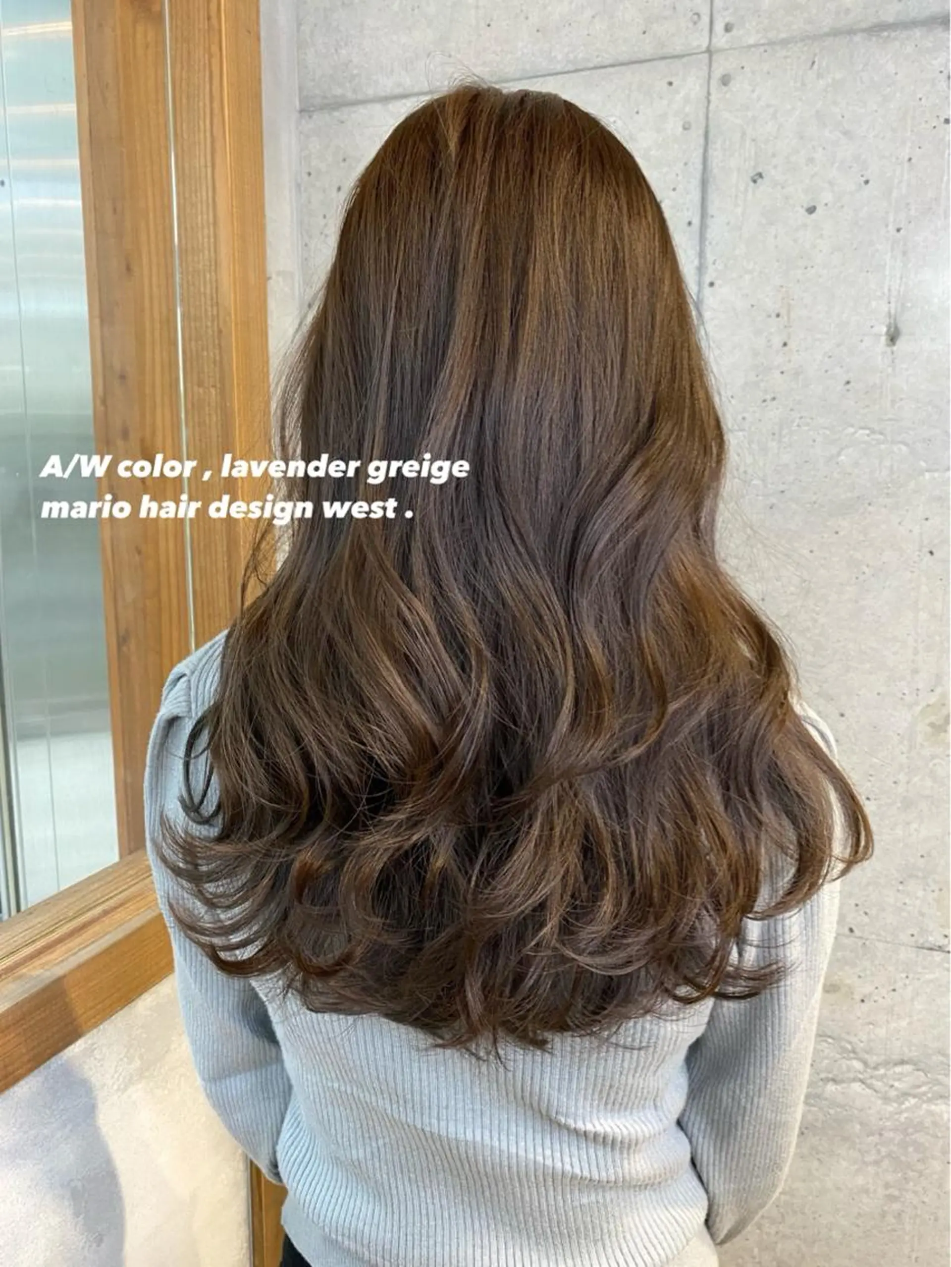 ロング カラー アッシュ ブリーチ 透明感カラー ダークグレー ダークグレージュ 竹嶌 健吾のヘアスタイル