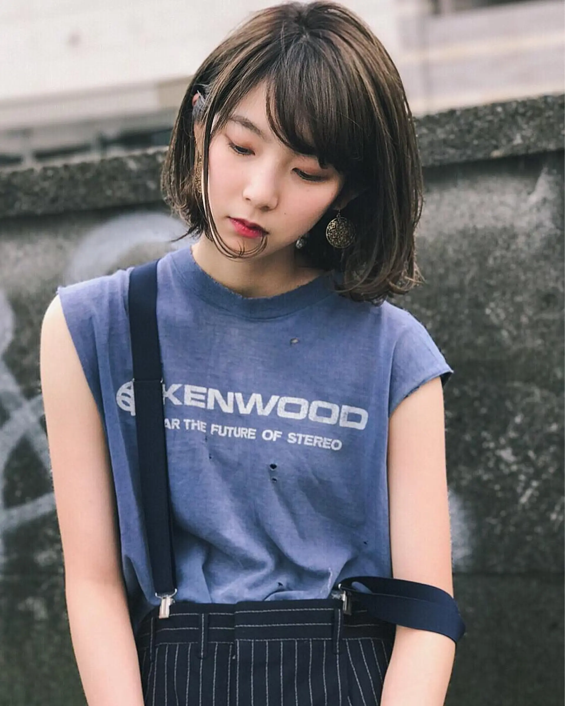 ショート カラー パーマ ワンレンボブ 透明感カラー グレージュ ハイライトカラー ボブ シェアサロン　salowin所属・✨ブリーチなし透明感 カラー🥇ユースケのヘアスタイル
