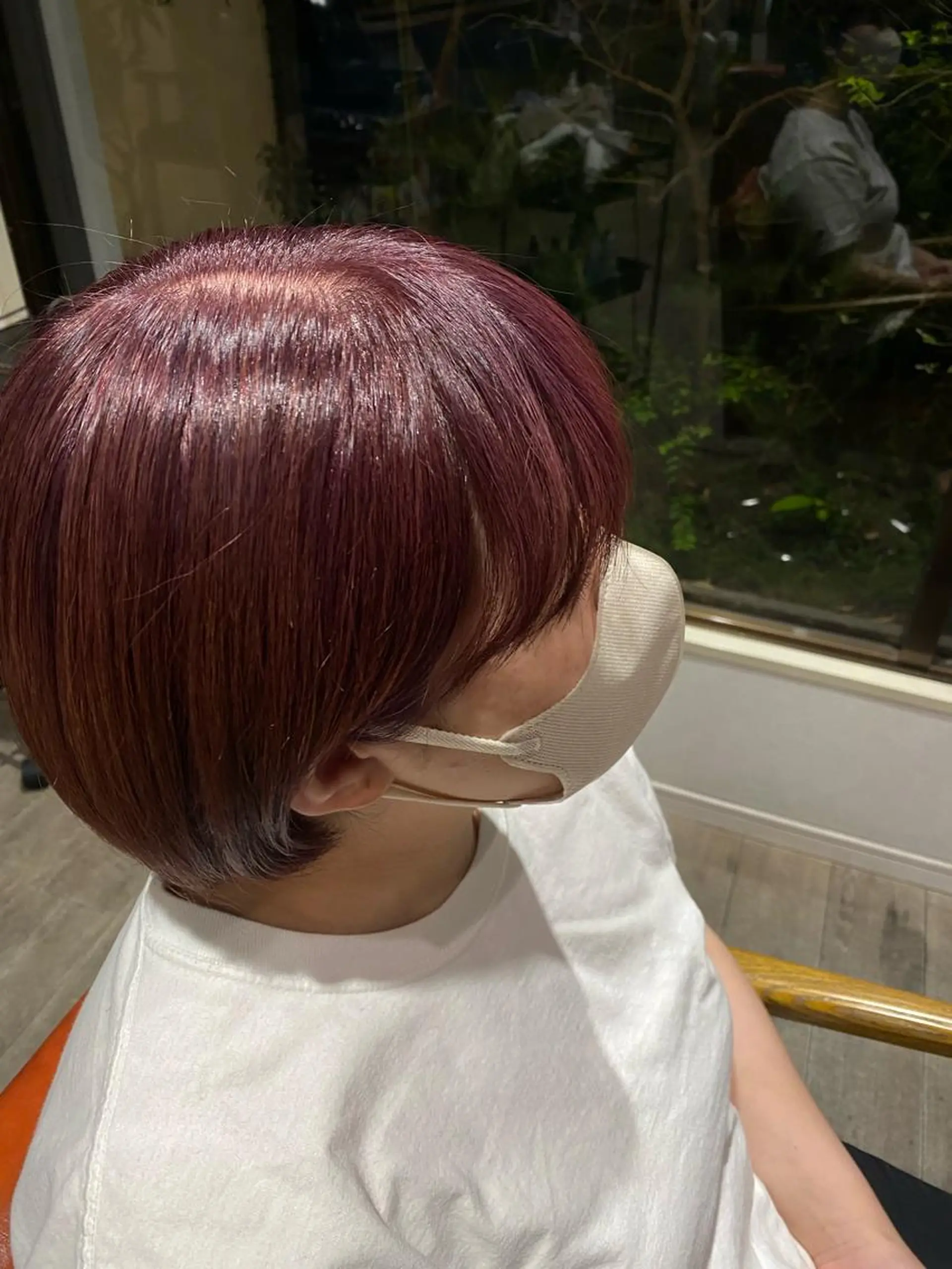 カラー ピンクカラー 岡田 真弥のヘアスタイル