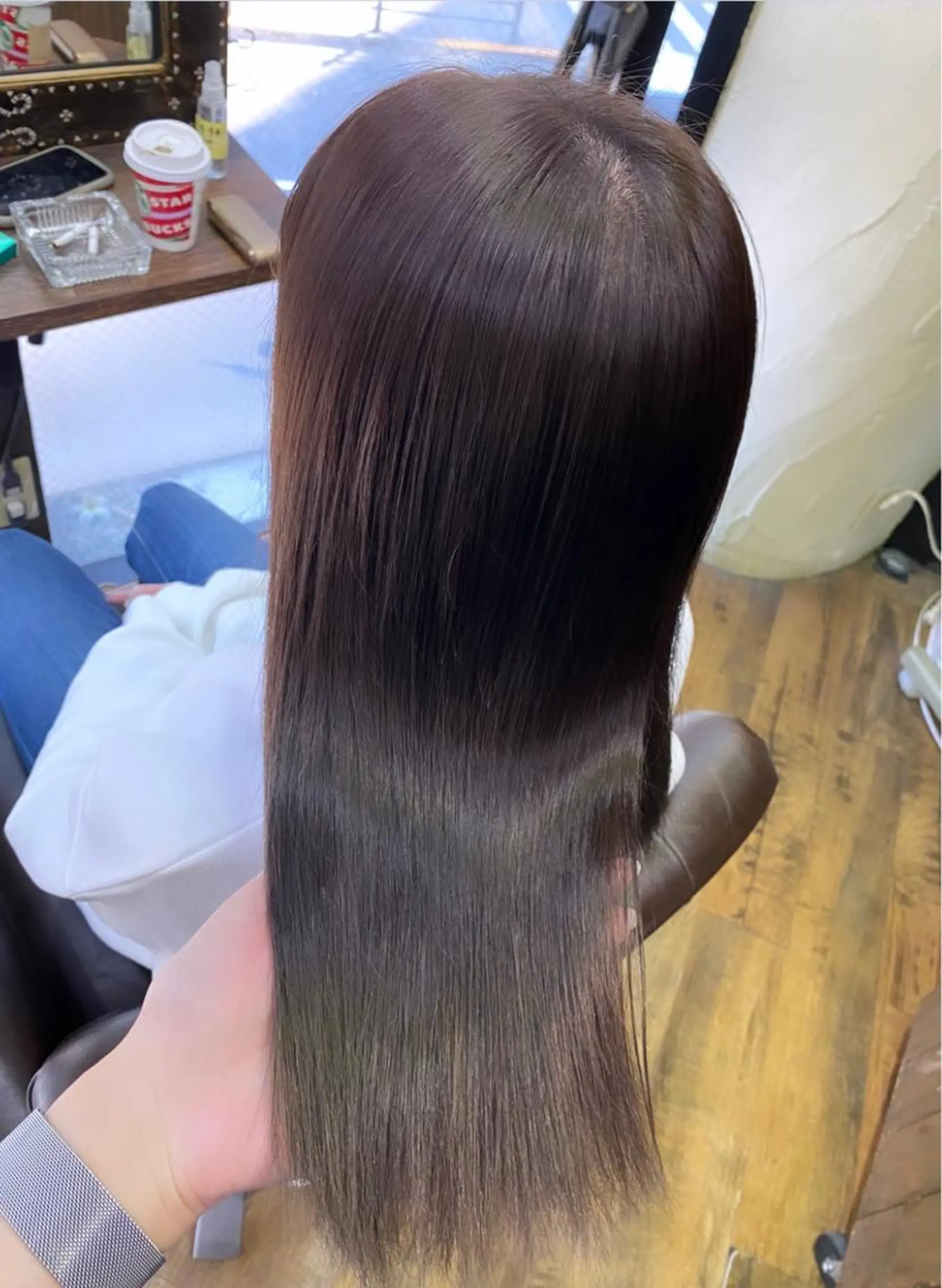 ミディアム カラー グレージュ トリートメント アンククロス kyokaのヘアスタイル