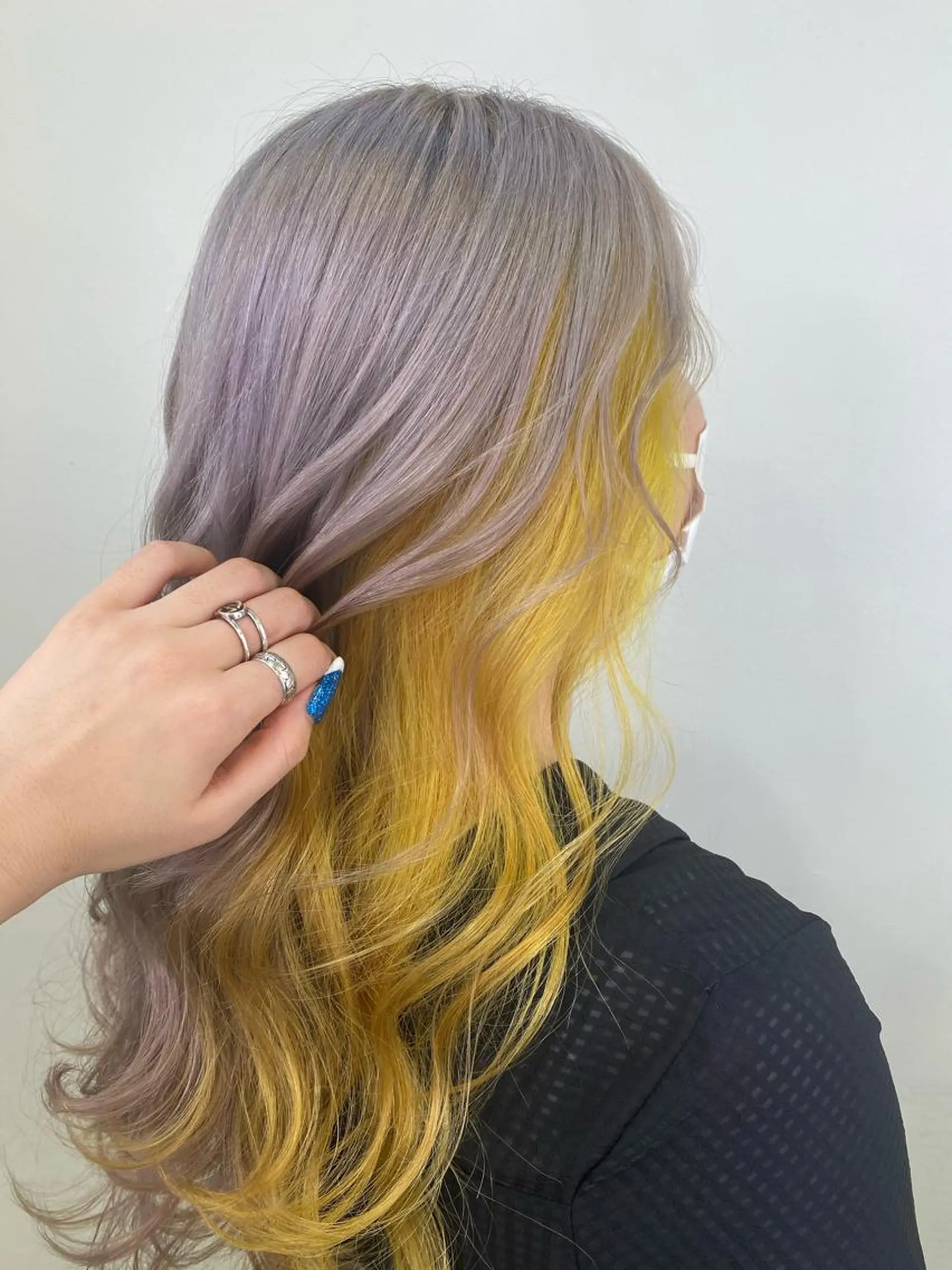 ロング カラー ヘアアレンジ ネイル マツエク・マツパ ホワイト 💓💓彩 音💓💓のマツエク・マツパデザイン