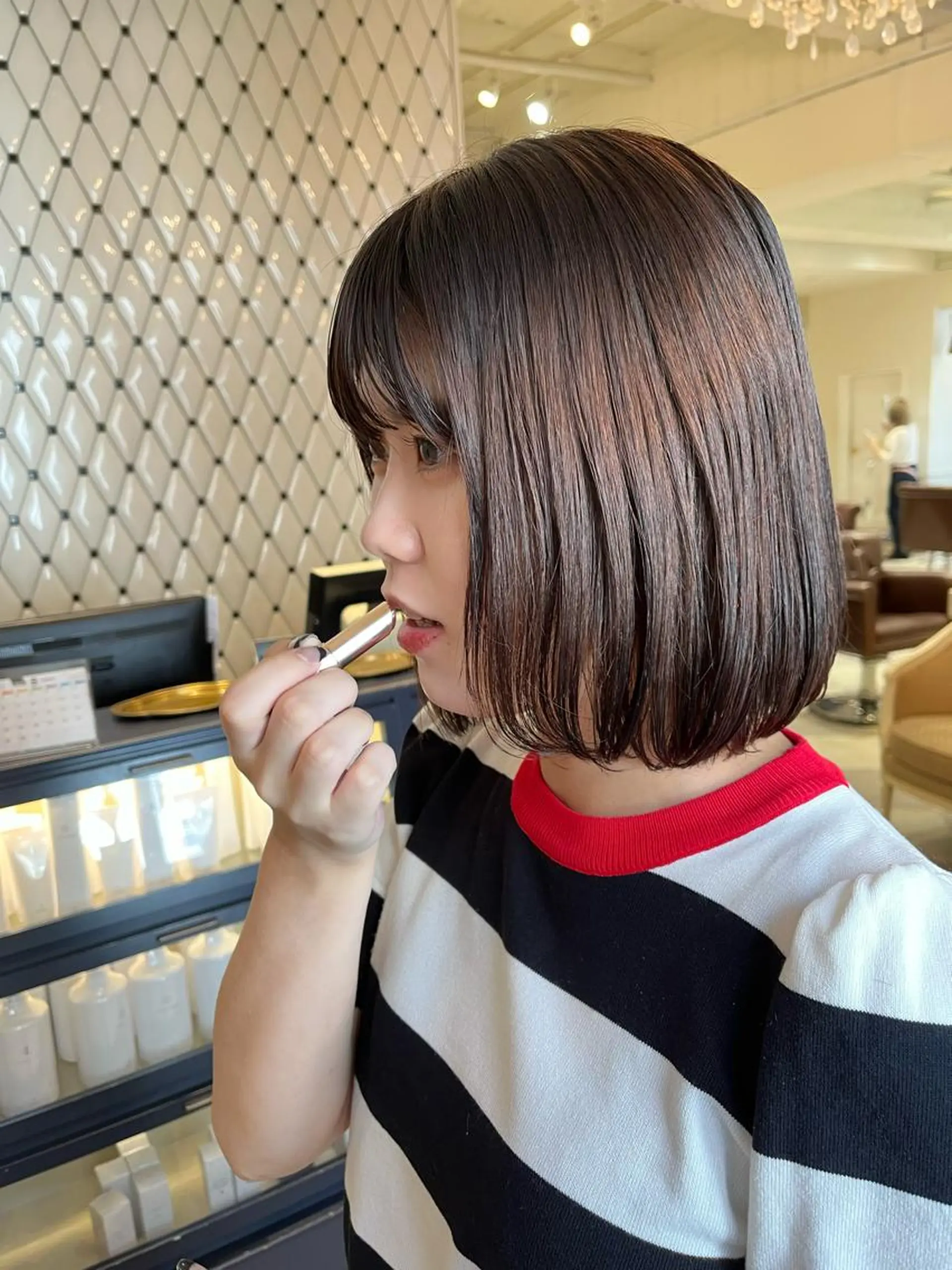 ミディアム パーマ SIKI yuuna モテ韓国ヘア☁️のヘアスタイル