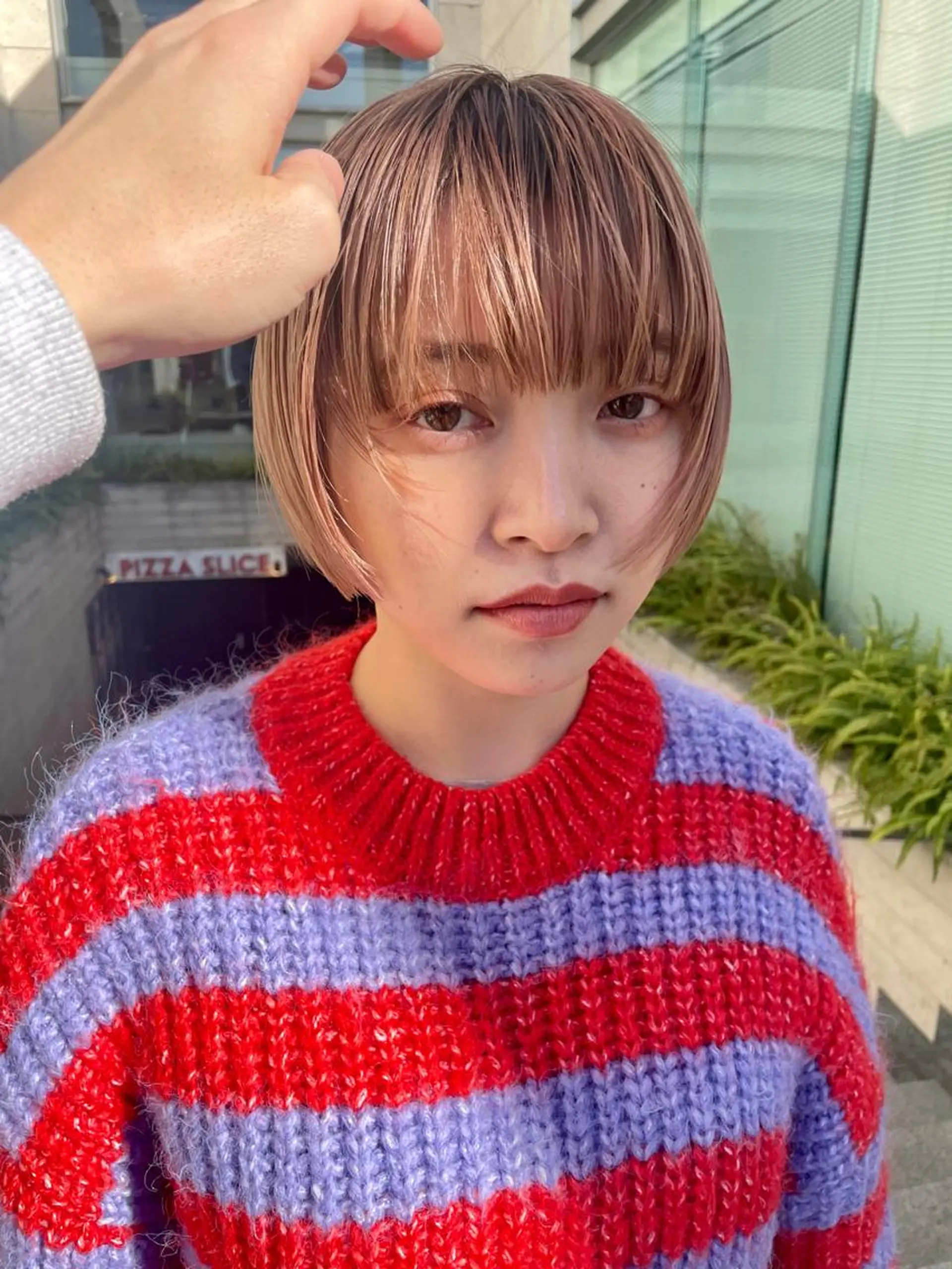 ショート カラー ブリーチ ケアブリーチ ハイトーンカラー ヘアカラー トリートメント ボブ/レイヤー/ケア パーマ/リュウタのヘアスタイル