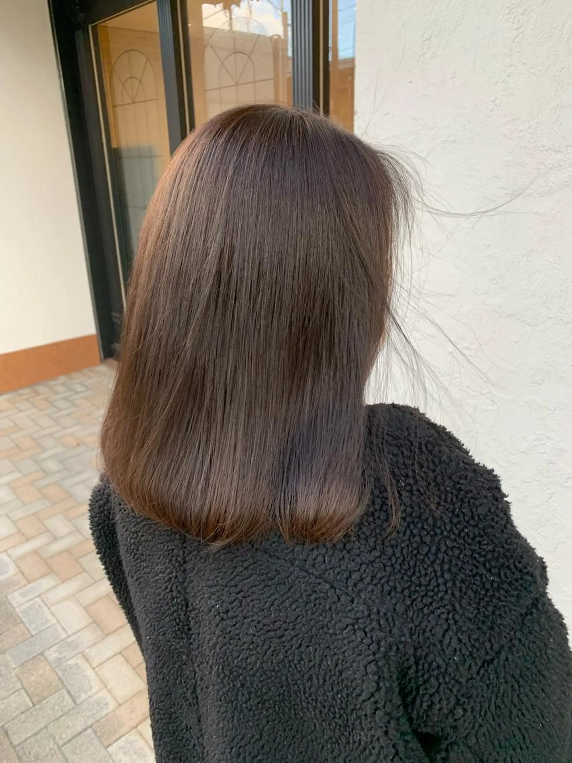 ミディアム カラー アッシュ 透明感カラー カット ヘアカラー トリートメント 上田 紗也のヘアスタイル