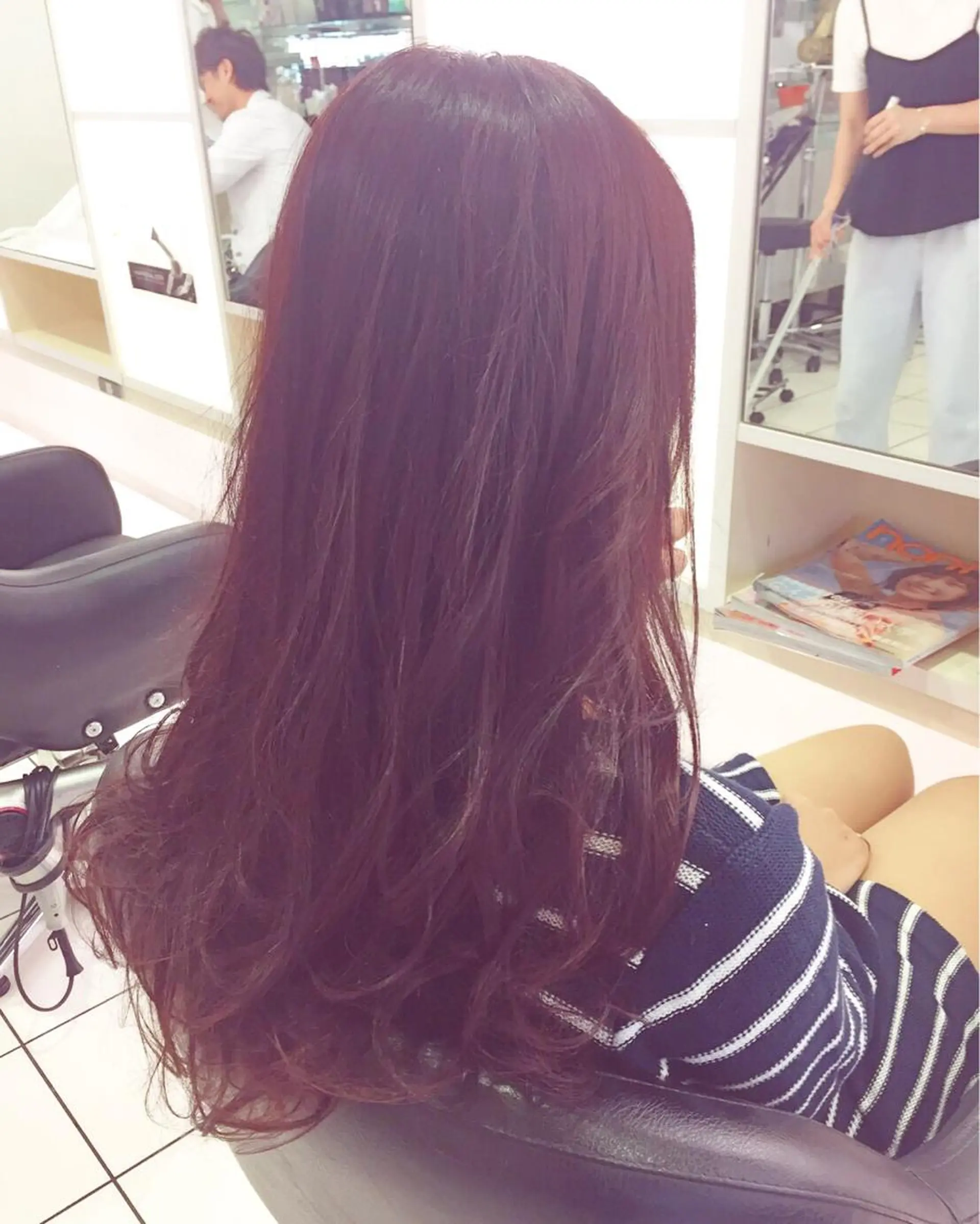 セミロング ロング カラー ピンクカラー 青木 茂樹⭐️ 透明感カラーのヘアスタイル