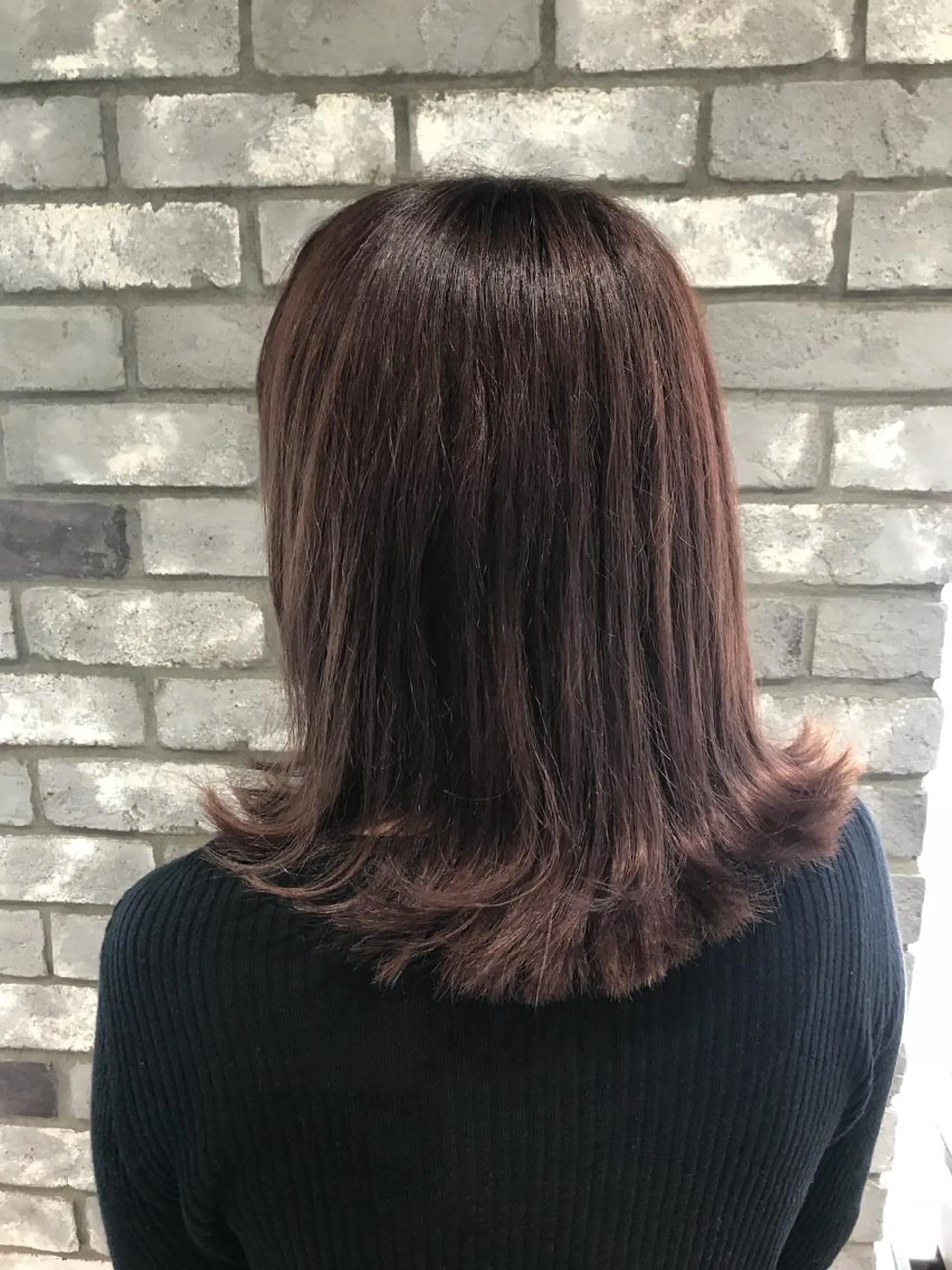 セミロング カラー レッドカラー 🦋 RUKA🦋のヘアスタイル