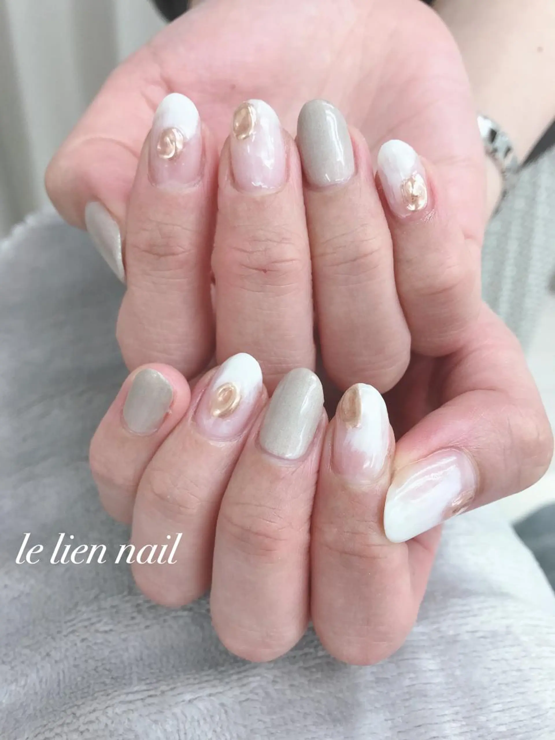 ミディアム ハンドネイル le lien nailのネイルデザイン