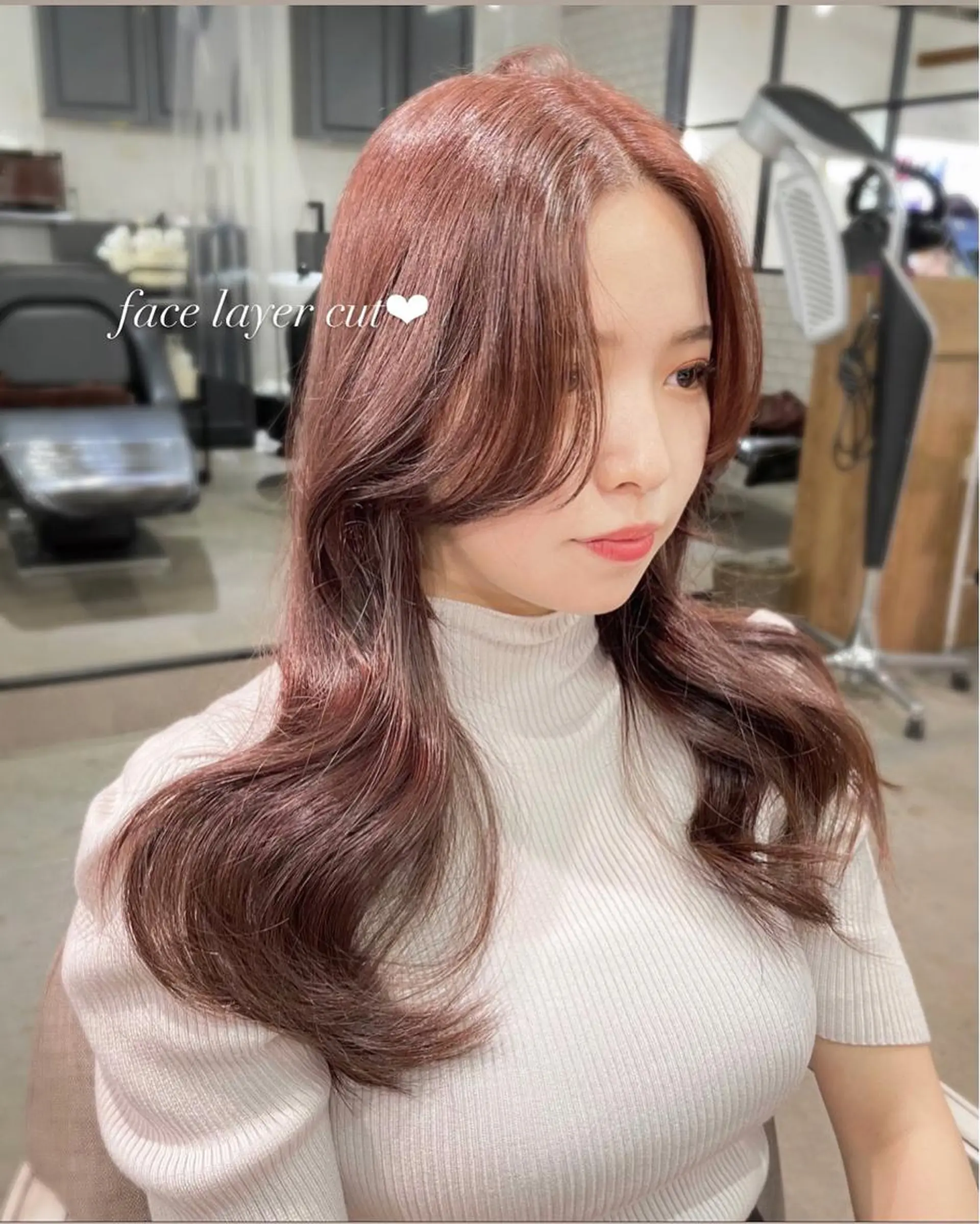 セミロング カラー ヨシンモリ 韓国風ヘア 韓国/レイヤー NOISM天王寺のヘアスタイル