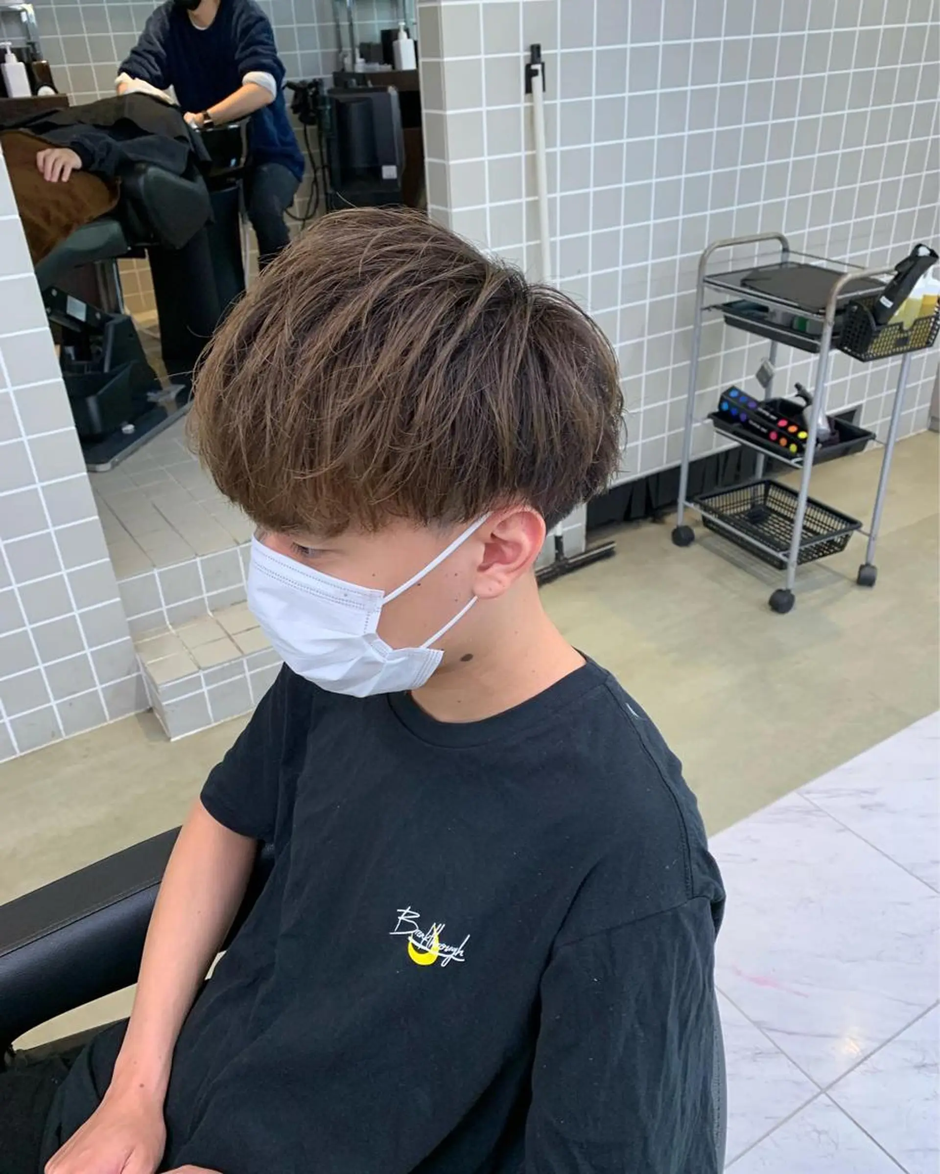 ショート カラー メンズ アイブロウ カット パーマ トリートメント ヘッドスパ ヘアセット ✨メンズウルフ特化 美容師タイガ✨のヘアスタイル