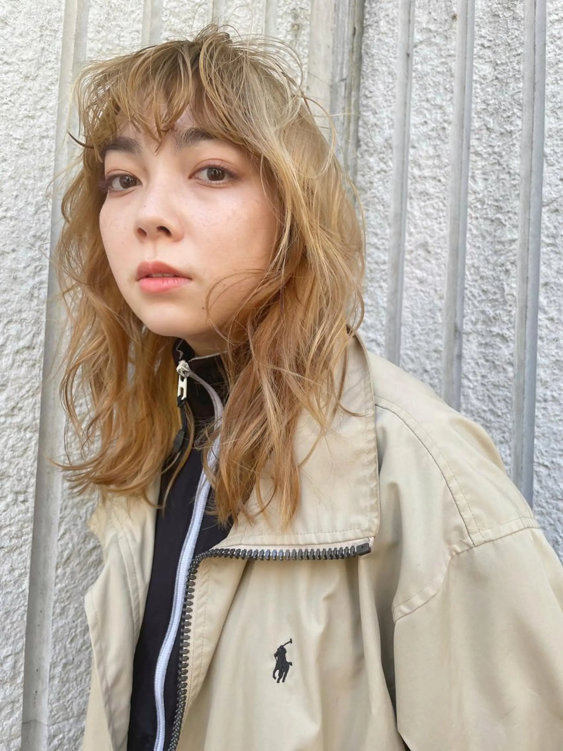 ミディアム カラー ヘアアレンジ 丸山渉/パーマ エフェクトブリーチのヘアスタイル