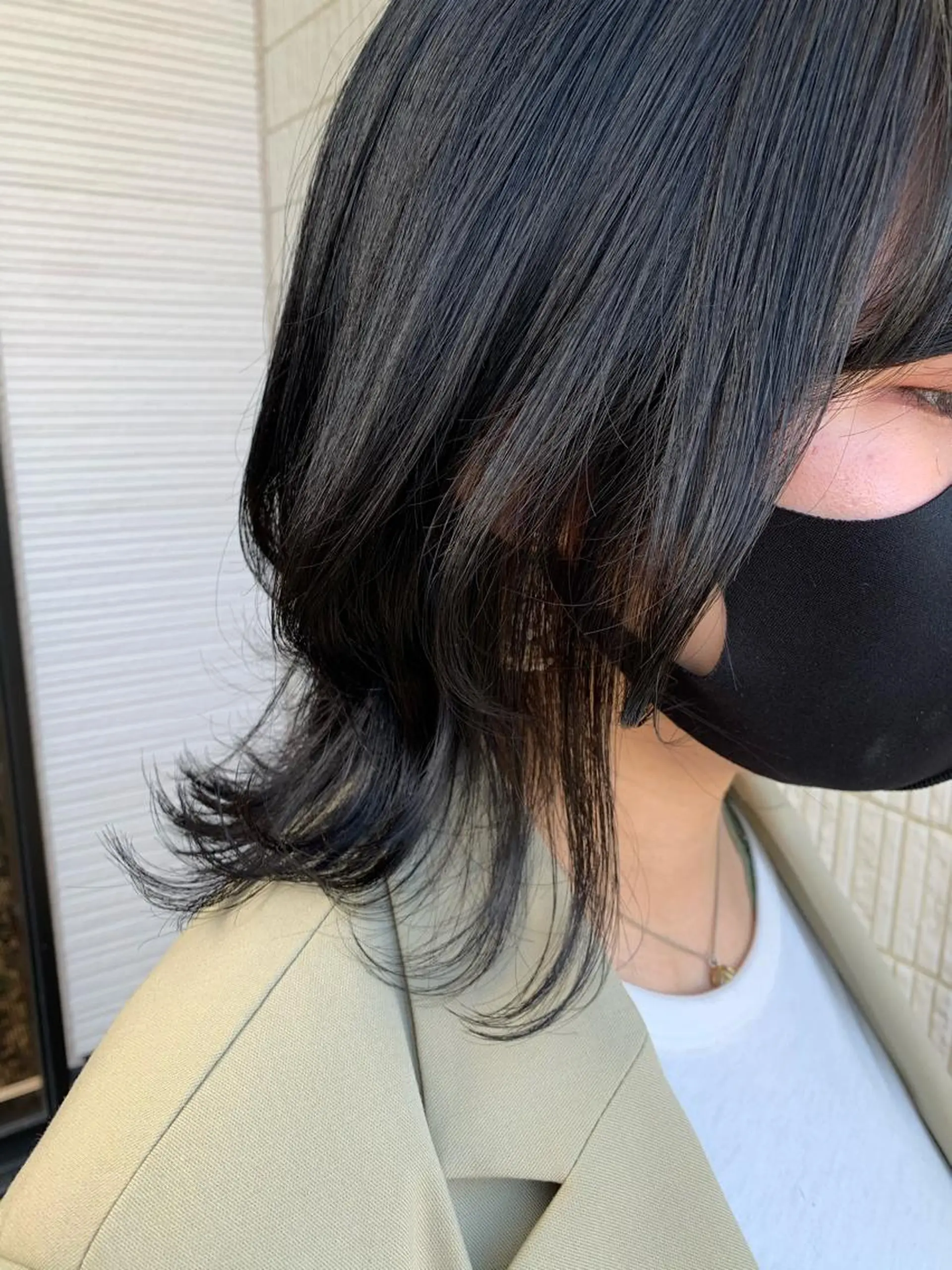 ミディアム カラー 外ハネヘア ウルフカット カット ヘアカラー トリートメント 古畑 佑悟のヘアスタイル