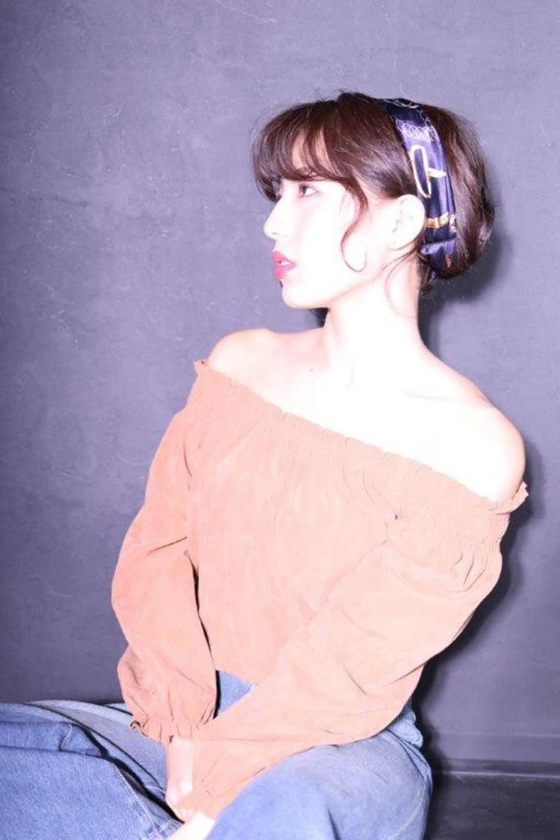 セミロング ロング カラー ヘアアレンジ 【スタイリスト】此木 裕菜のヘアスタイル