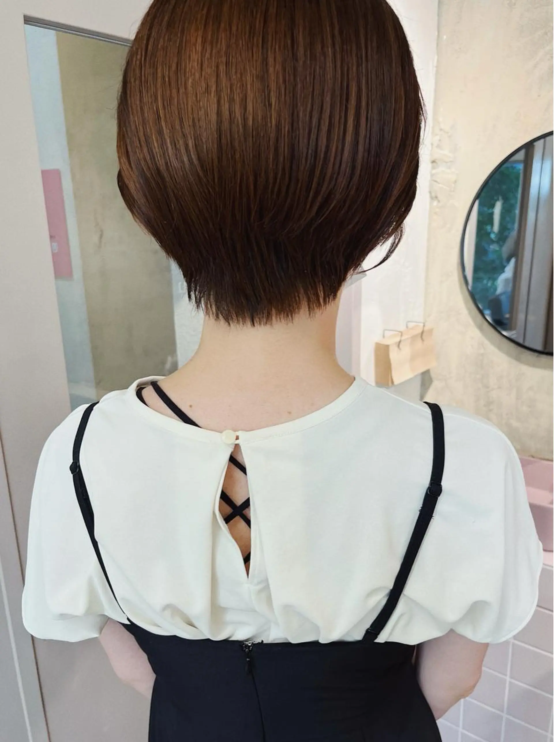 ショート 似合わせカット ショートヘア 西山 紗耶香🪽 透明感カラー/ボブのヘアスタイル