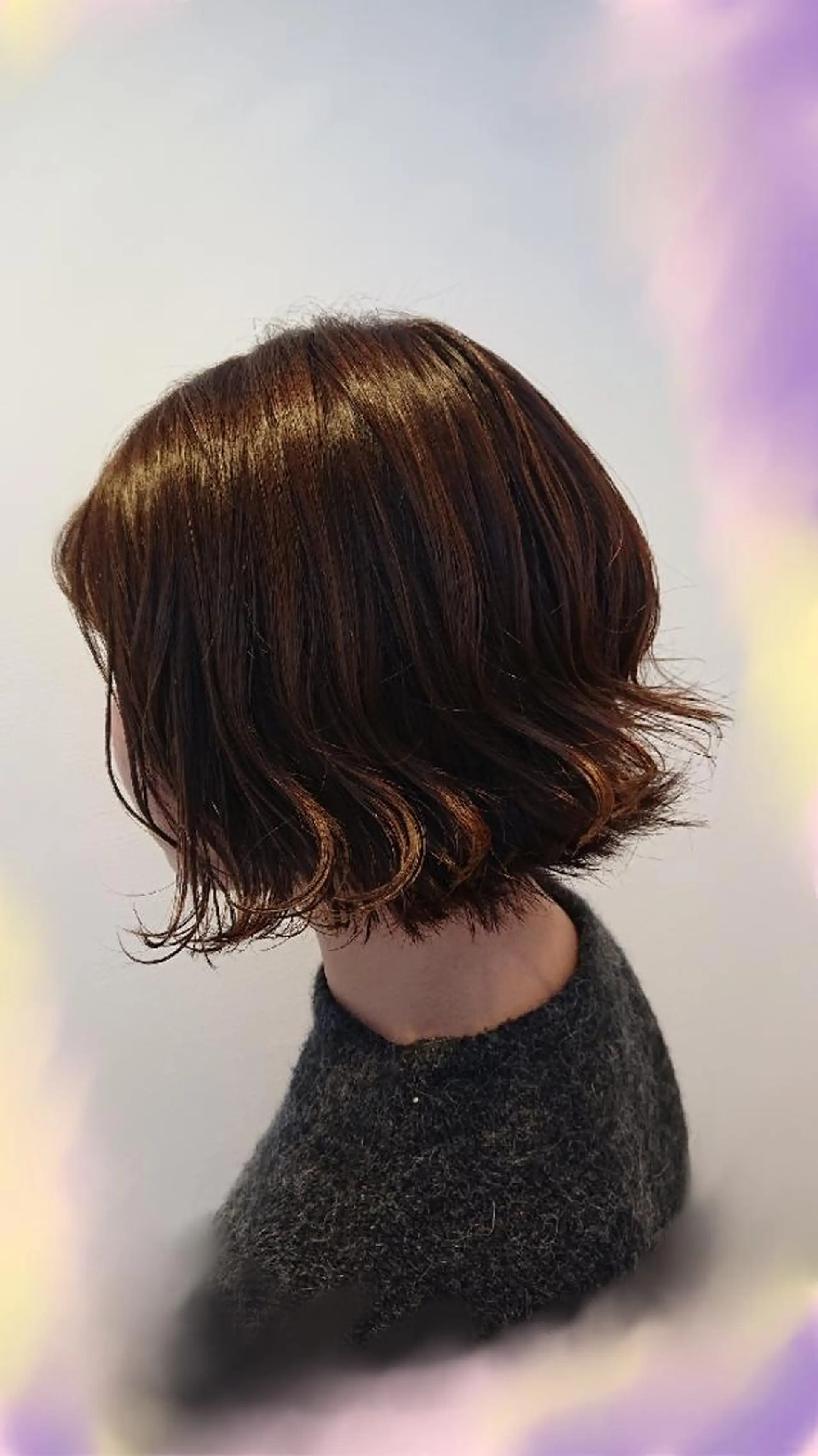 ショート 外ハネヘア カット ヘアカラー パーマ 松浦 美和【miwa】のヘアスタイル