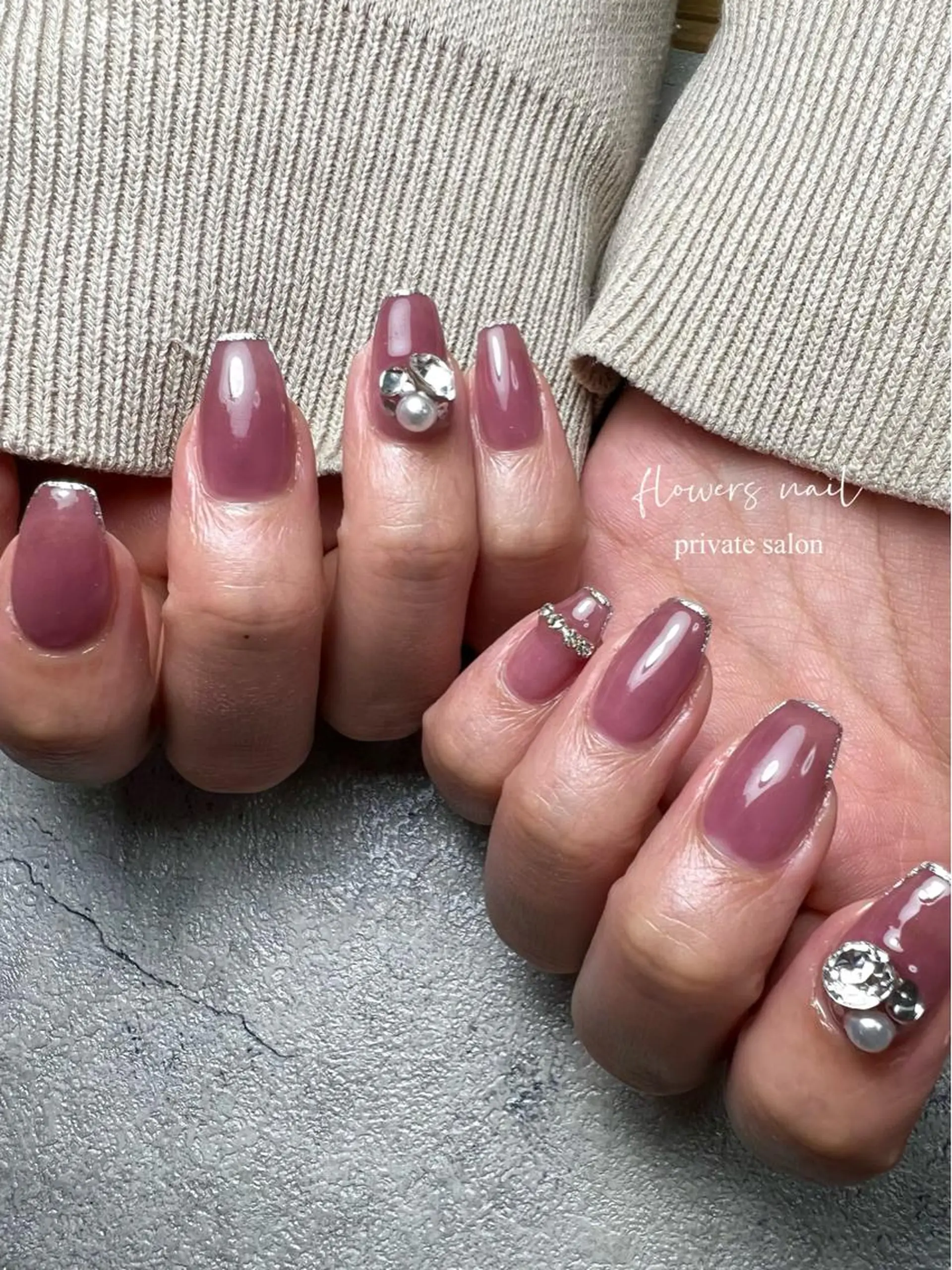 ネイル ジェルネイル 持ち込み オフィスネイル パラジェル 春ネイル flowers nailのネイルデザイン