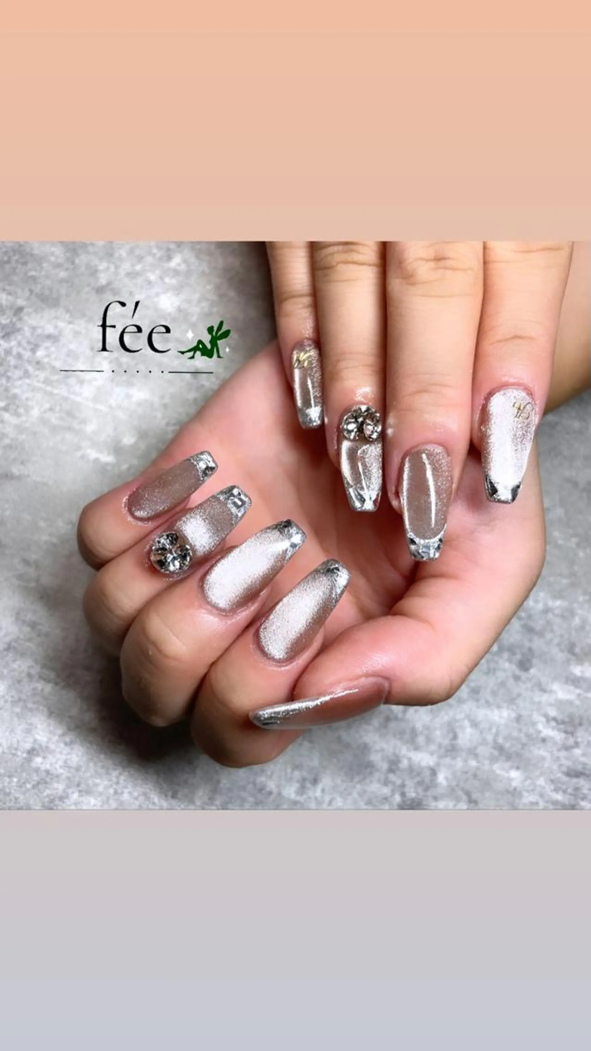 ネイル フットネイル フレンチネイル ジェルネイル ガラスフレンチ 韓国ネイル ハンドネイル nail salon fee（フィー）のネイルデザイン