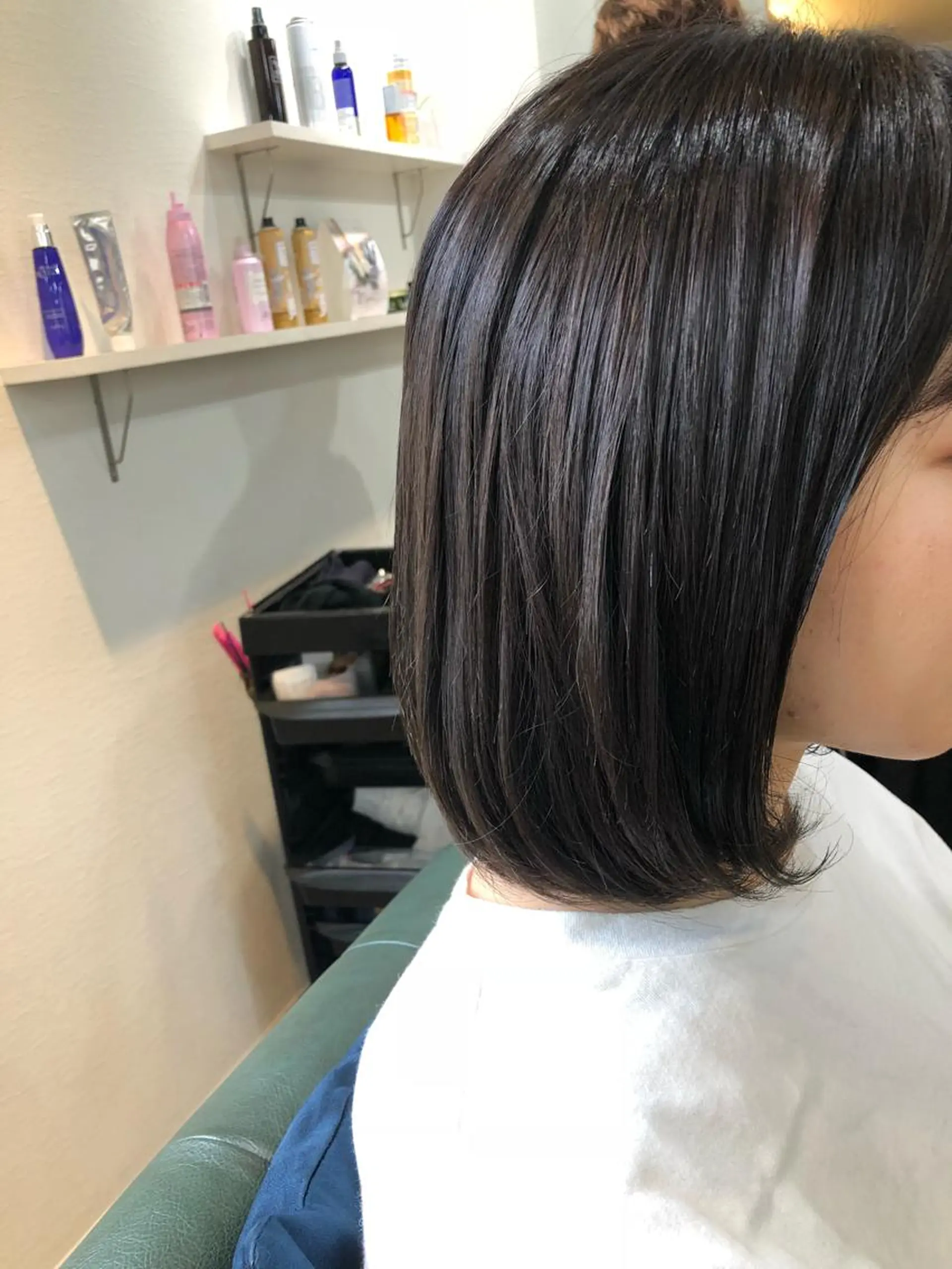 ミディアム カラー カット 縮毛矯正 トリートメント 佐々木 政徳のヘアスタイル