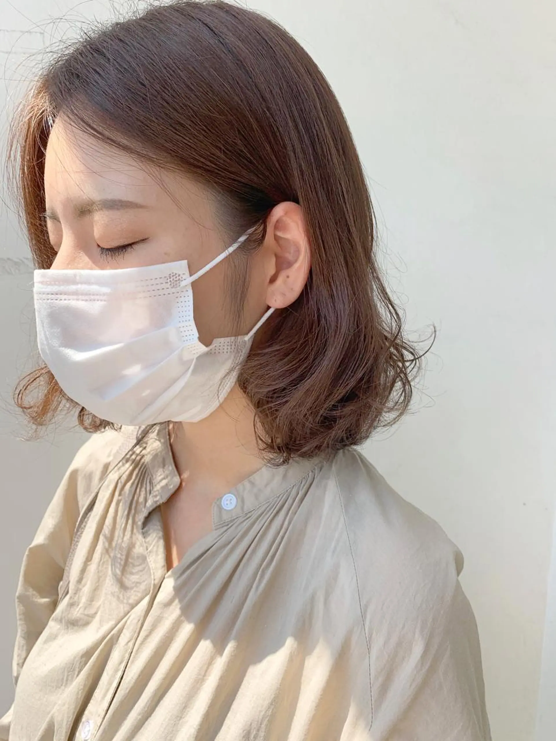ミディアム パーマ ミディアムパーマ カット パーマ mako🌷ミニモ 限定クーポン多数🆕のヘアスタイル