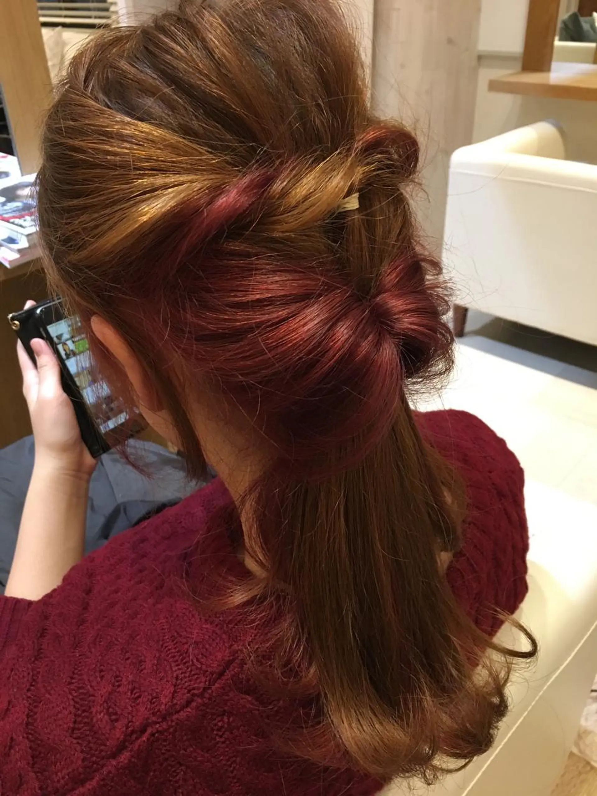 ミディアム セミロング ロング ヘアアレンジ 寺門 達也のヘアスタイル