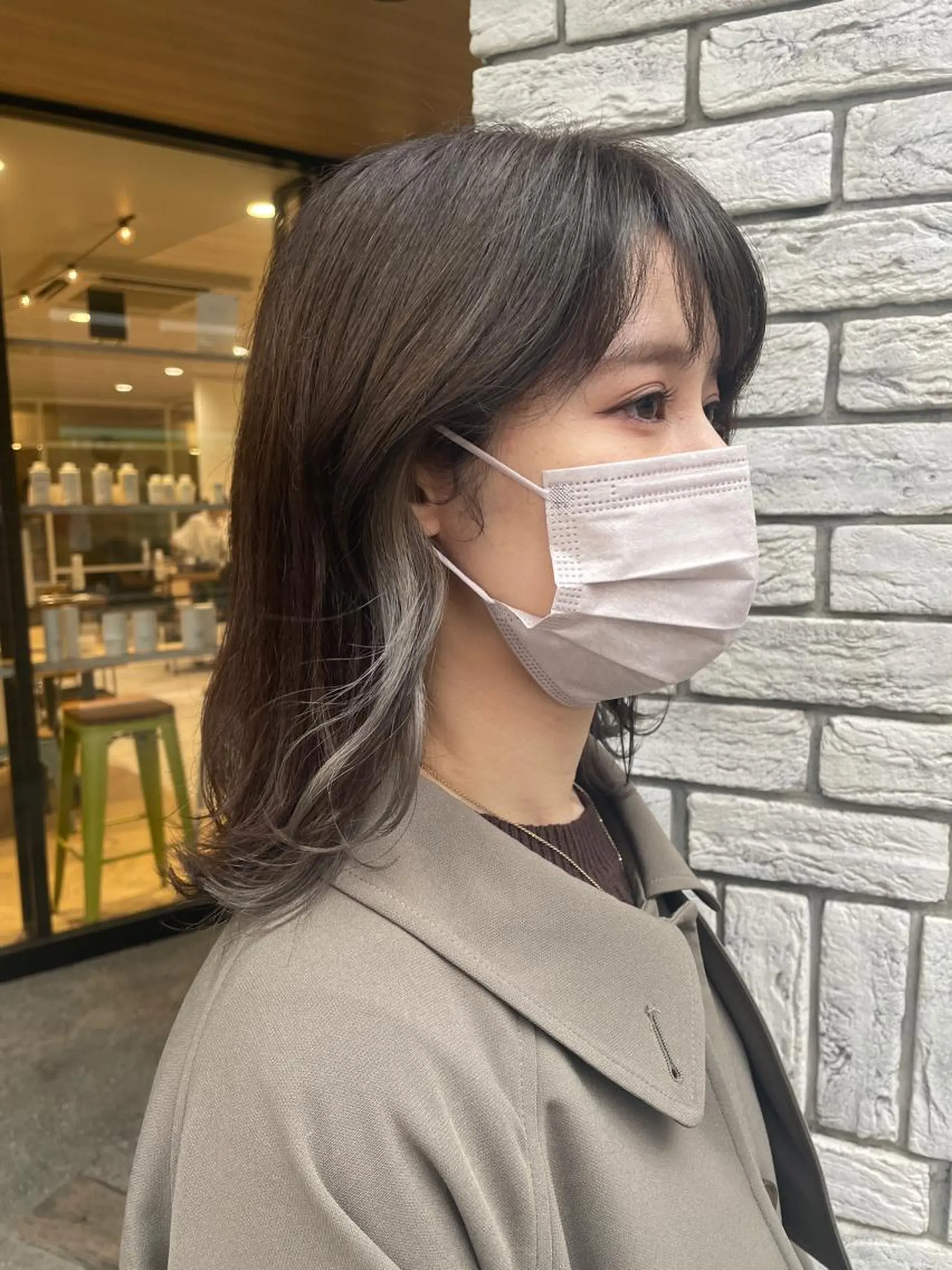 セミロング カラー ベージュカラー ホワイトベージュ カラー/レイヤー/ 髪質改善/PAAQのヘアスタイル