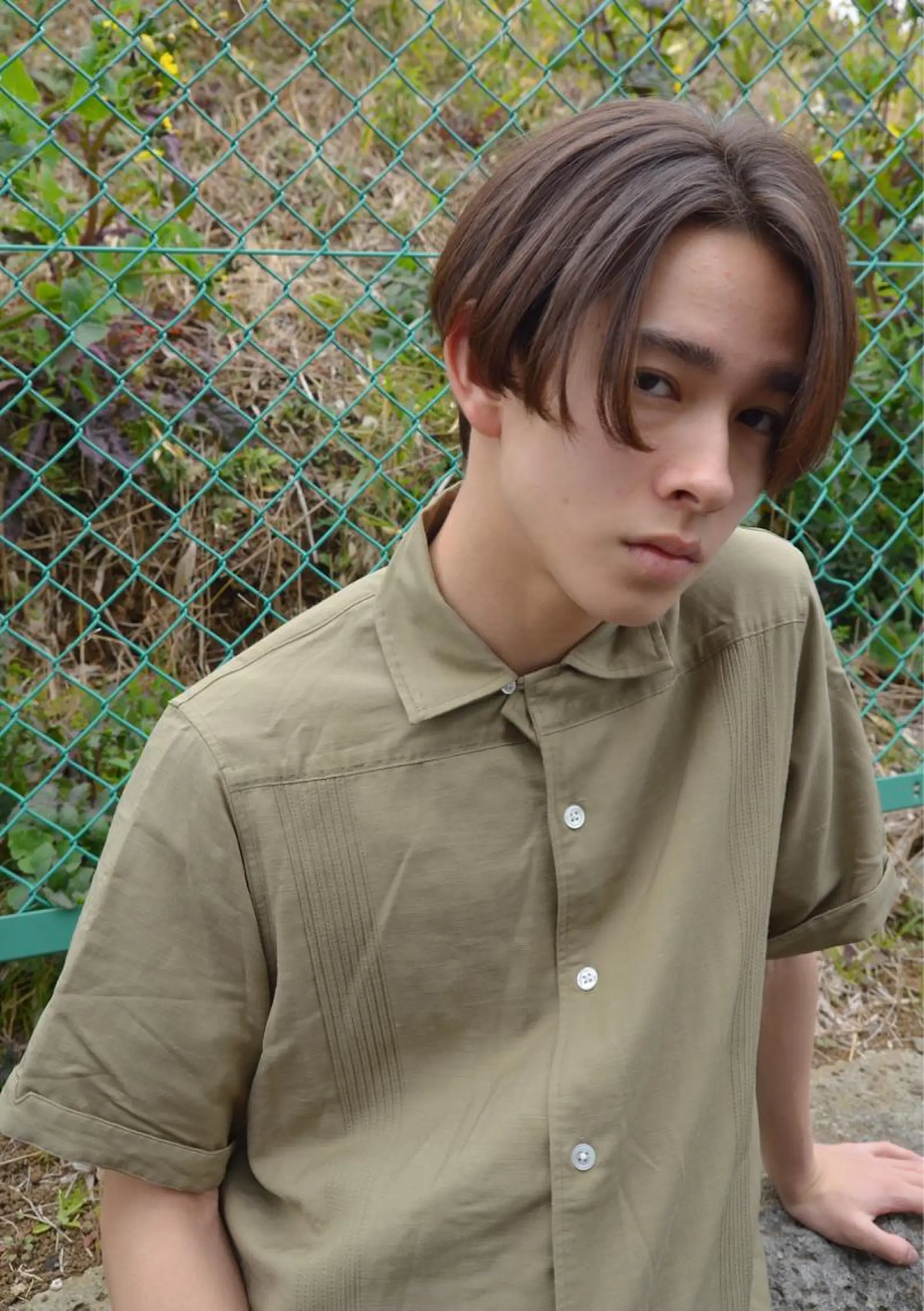 ショート カラー メンズ センターパート カット ヘアカラー ACT十条店所属・溝口 恭章のヘアスタイル