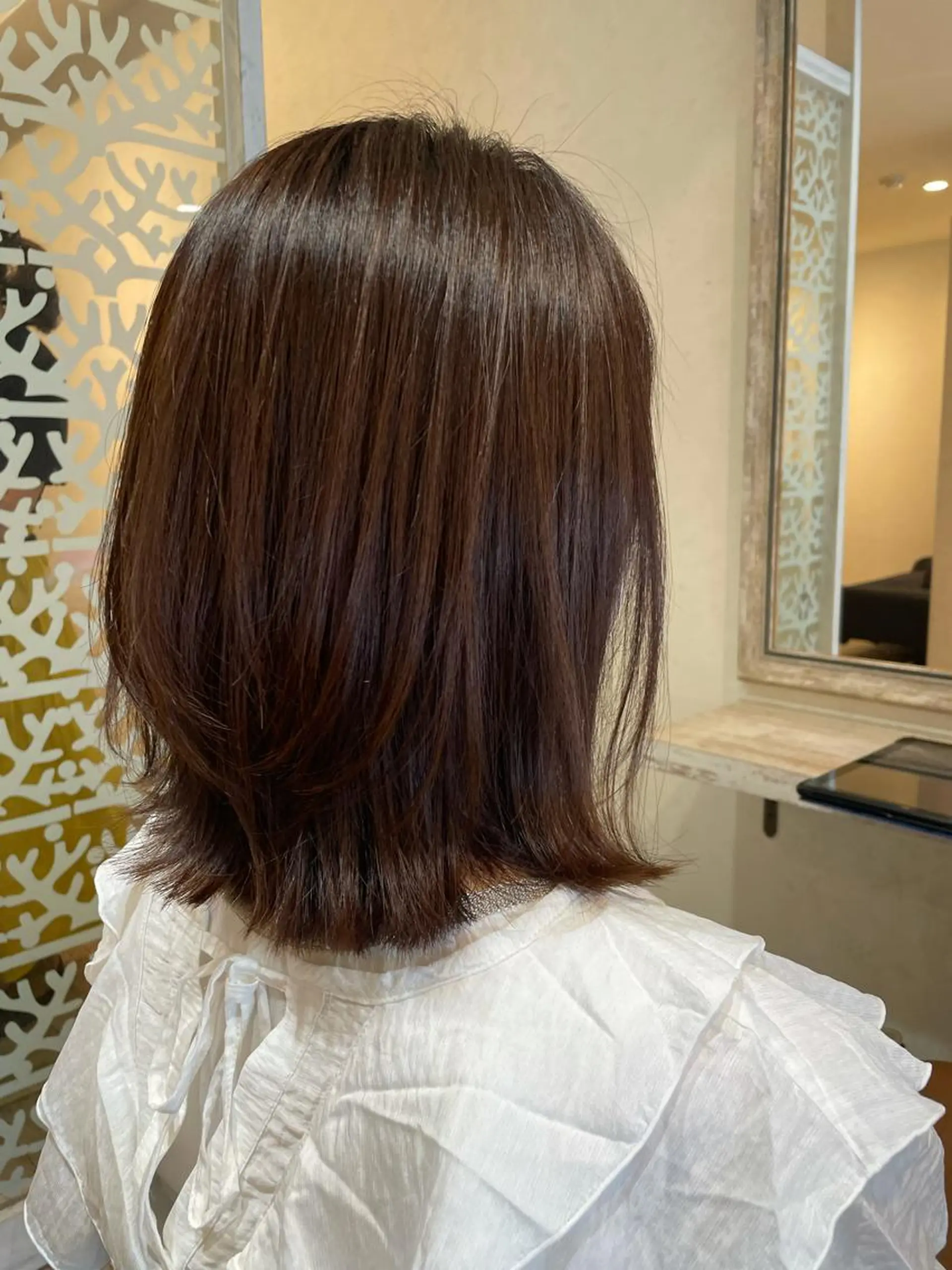 ミディアム カラー カット ヘアカラー Agu hair verse所属・小顔/似合わせカット 杉山莉菜のヘアスタイル