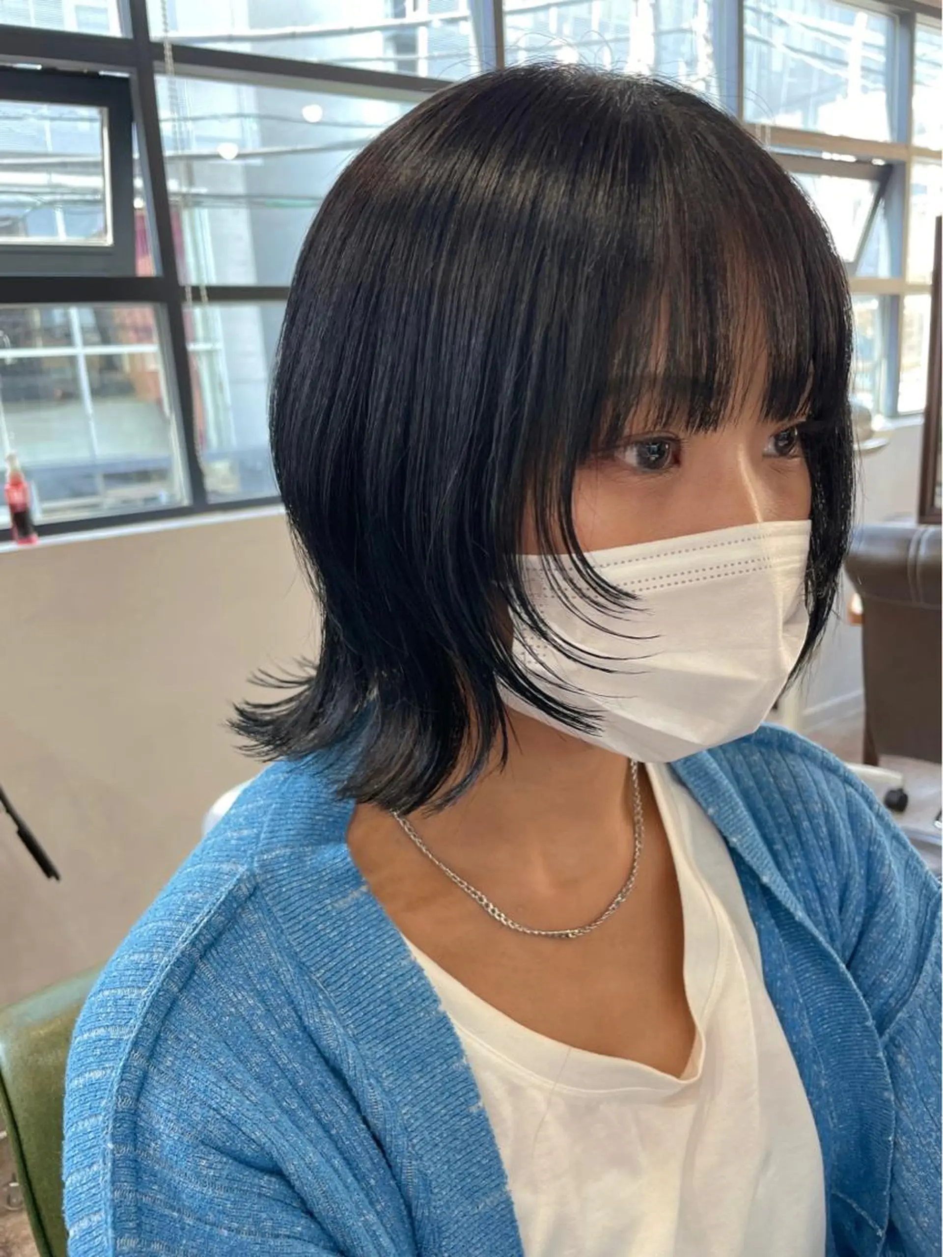 ミディアム カット ヘアカラー トリートメント ウルフカット/ボブ りなのヘアスタイル