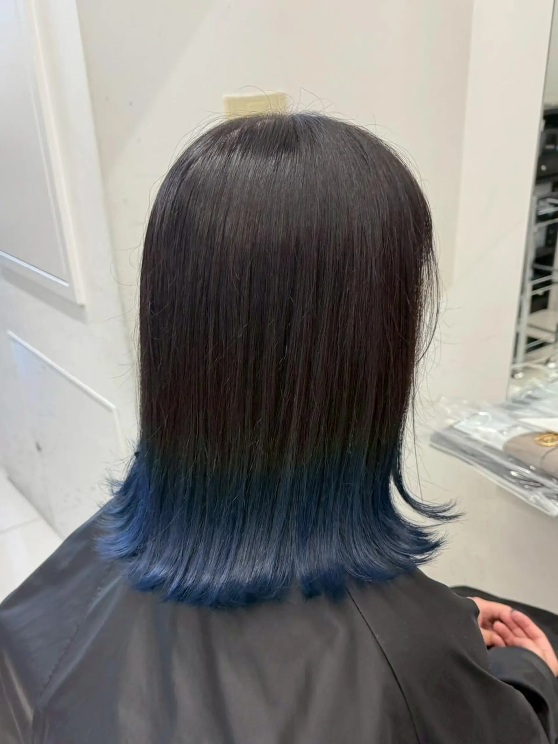 セミロング カラー アディクシーカラー アッシュ ブルーカラー ダークアッシュ グレージュ 【公式】amble luxe池袋東口♻️のヘアスタイル