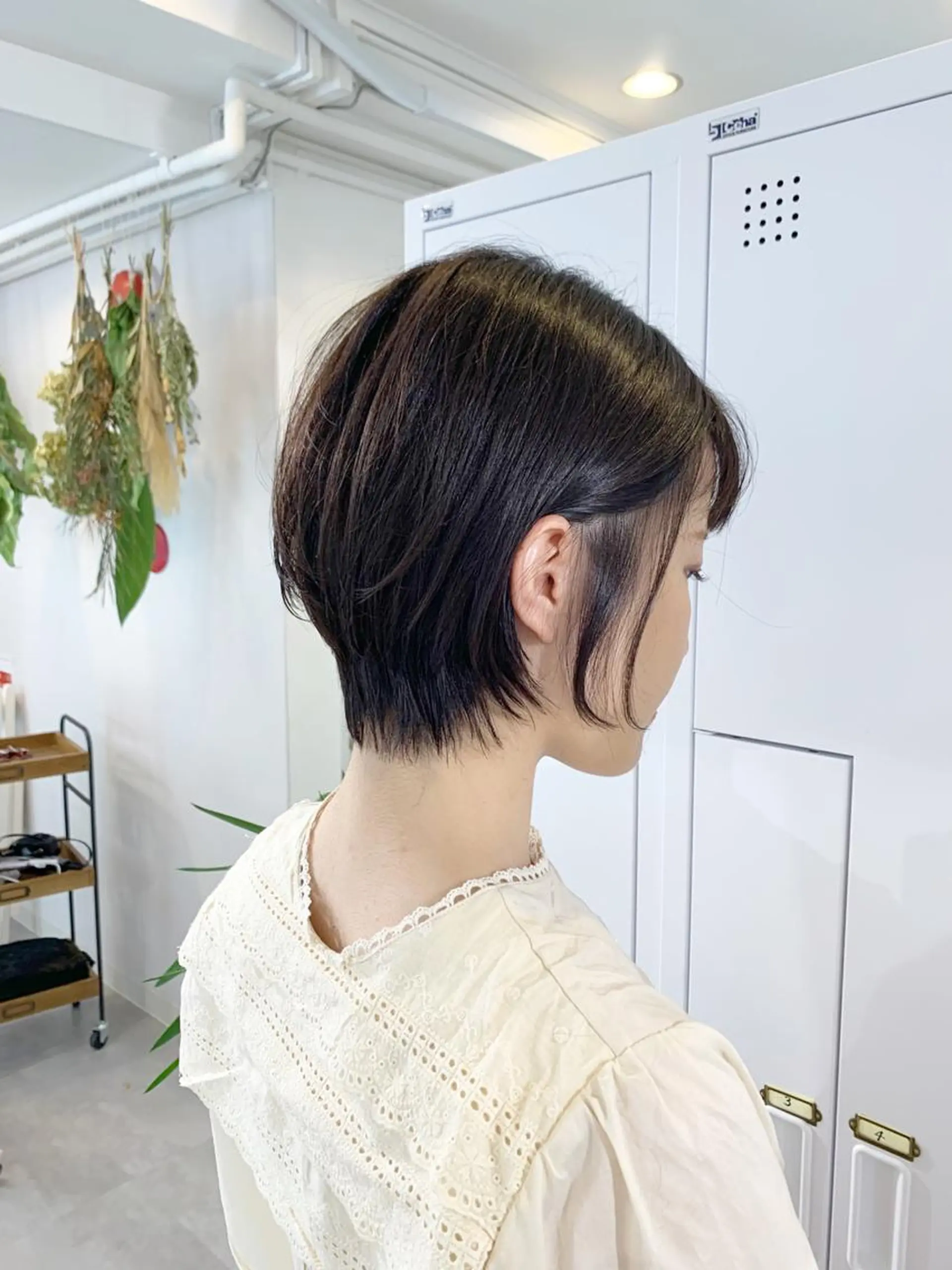 ショート ショートボブ ボブ ショートヘア レイヤー×縮毛矯正 深見 拓のヘアスタイル