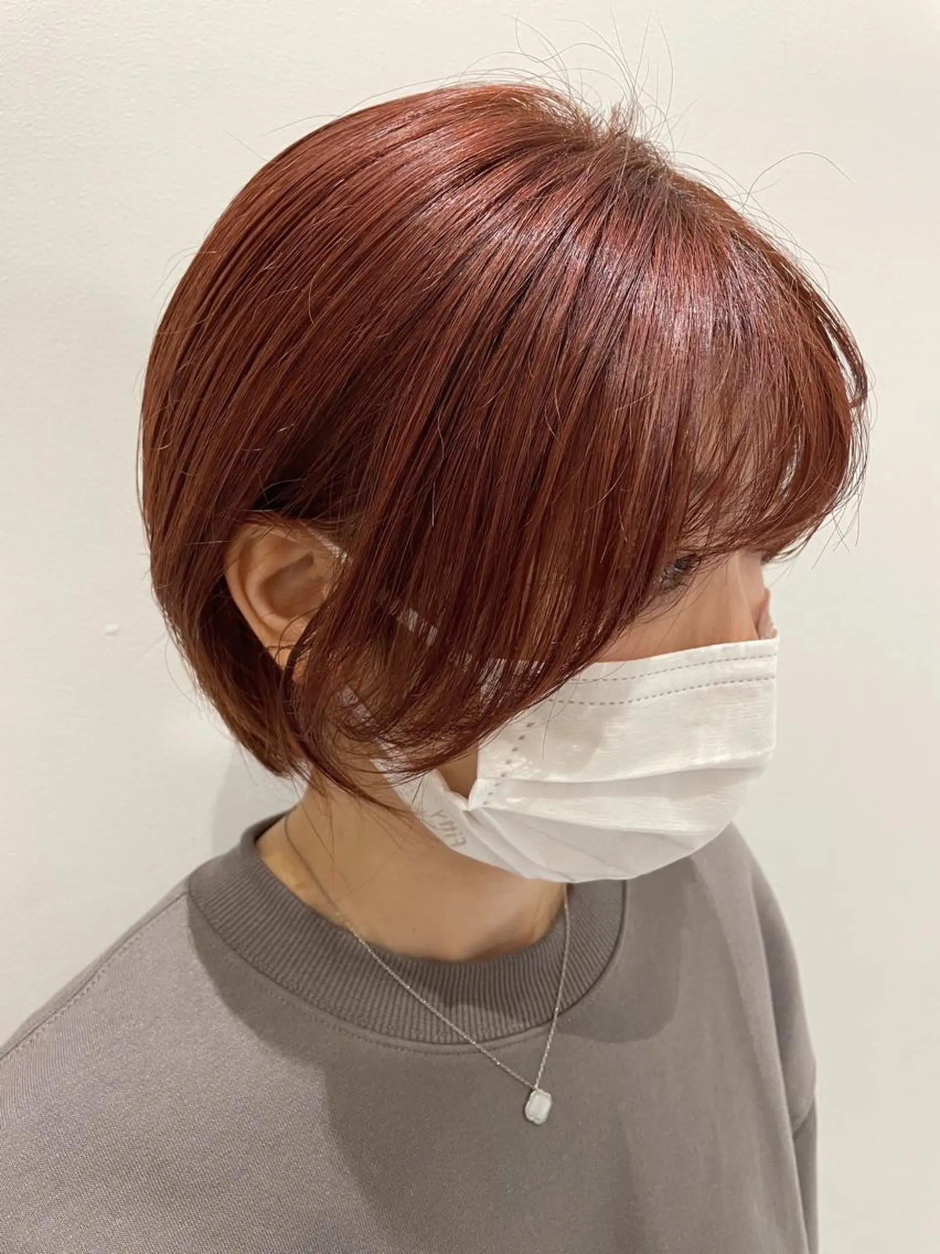 ショート カラー ブラウンカラー オレンジ オレンジブラウン カット ヘアカラー volta∞knot所属・狩野 羅夢のヘアスタイル