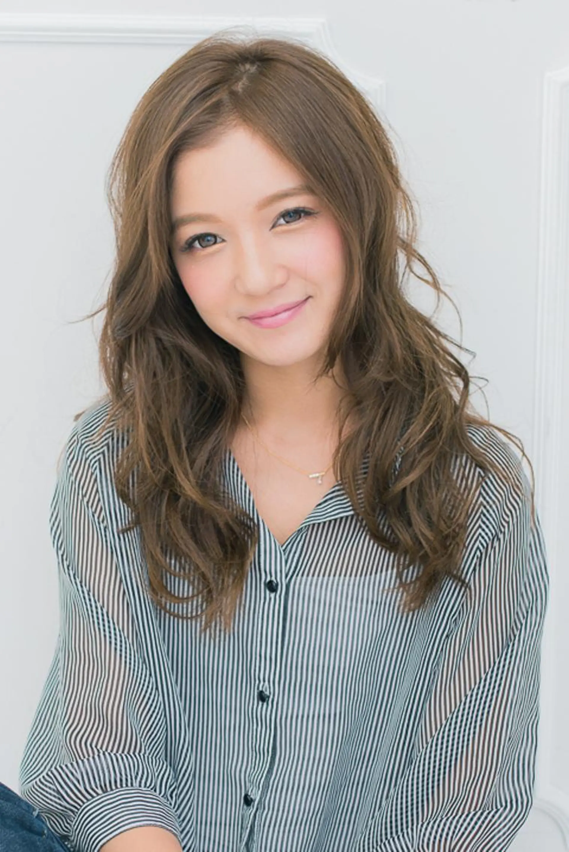 セミロング セミロングパーマ アッシュ a-granz 住吉店のヘアスタイル