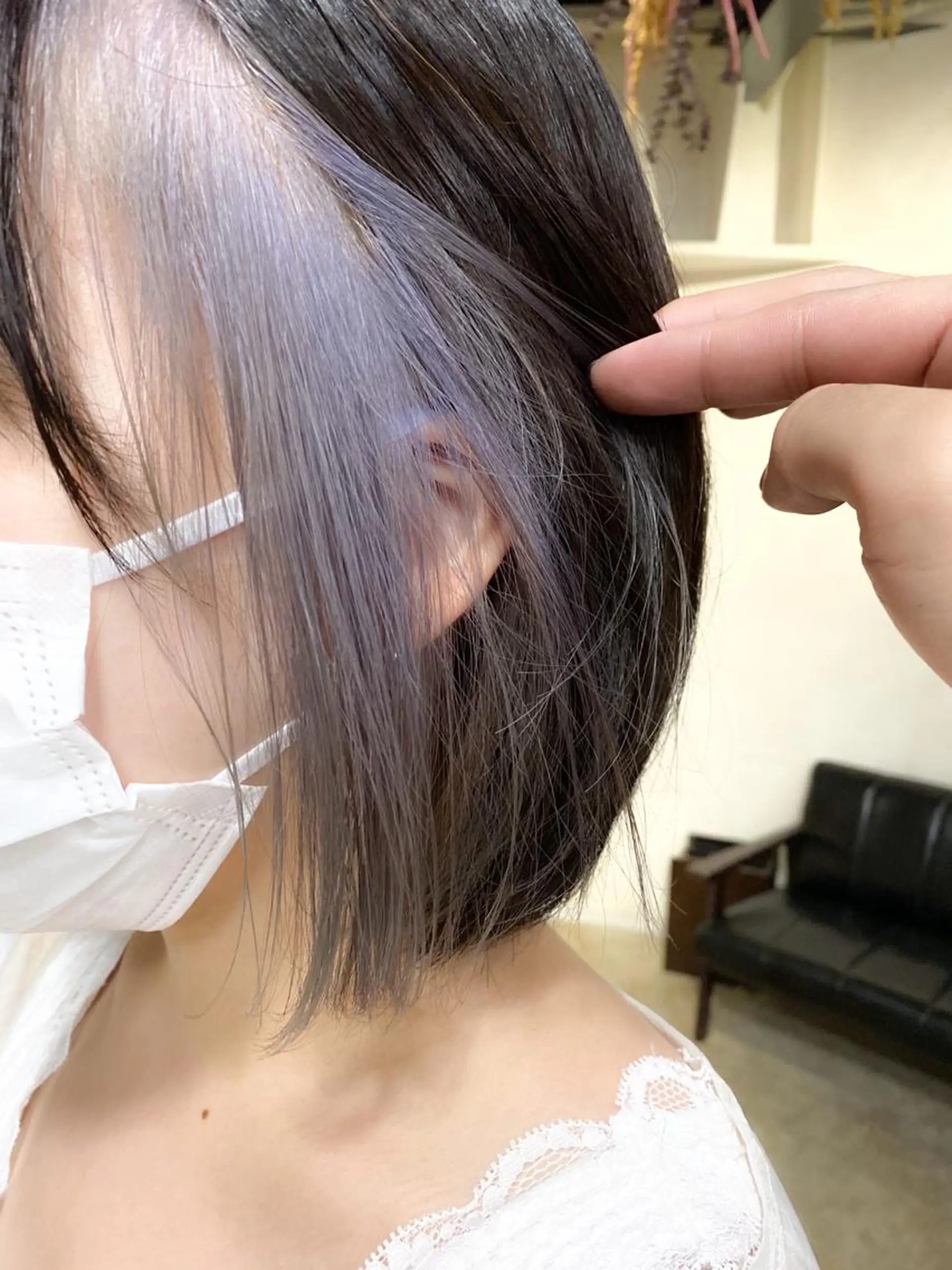 ショート カラー アッシュ インナーカラー ラベンダーカラー ラベンダーアッシュ ヘアカラー ALLY（アリー）所属・ミニモお気に入り数 No.1宍戸雄弥のヘアスタイル