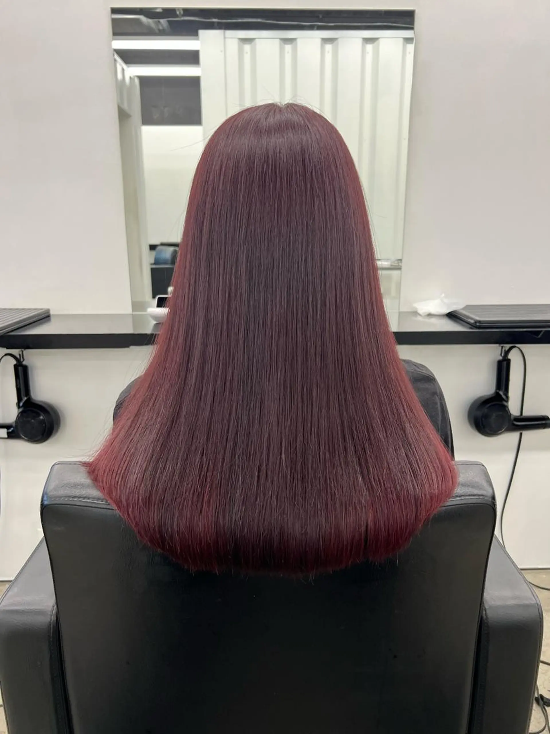 ロング カラー ブリーチ ブリーチなしカラー レッドカラー ヘアカラー トリートメント RYUEI メンズカット/パーマのヘアスタイル