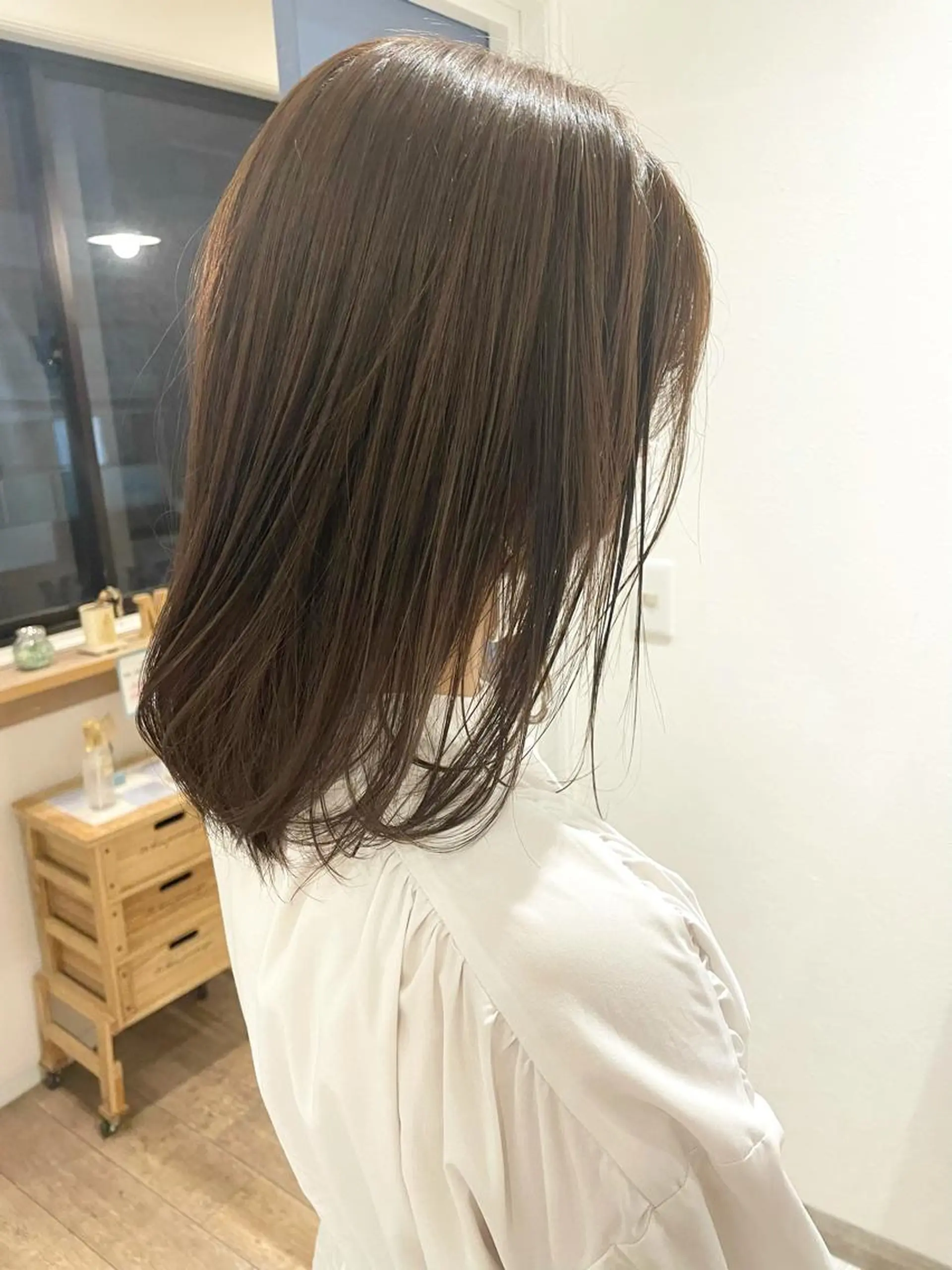 ミディアム カラー オリーブカラー 🩰オリーブ/ ベージュ松本咲花🩰のヘアスタイル